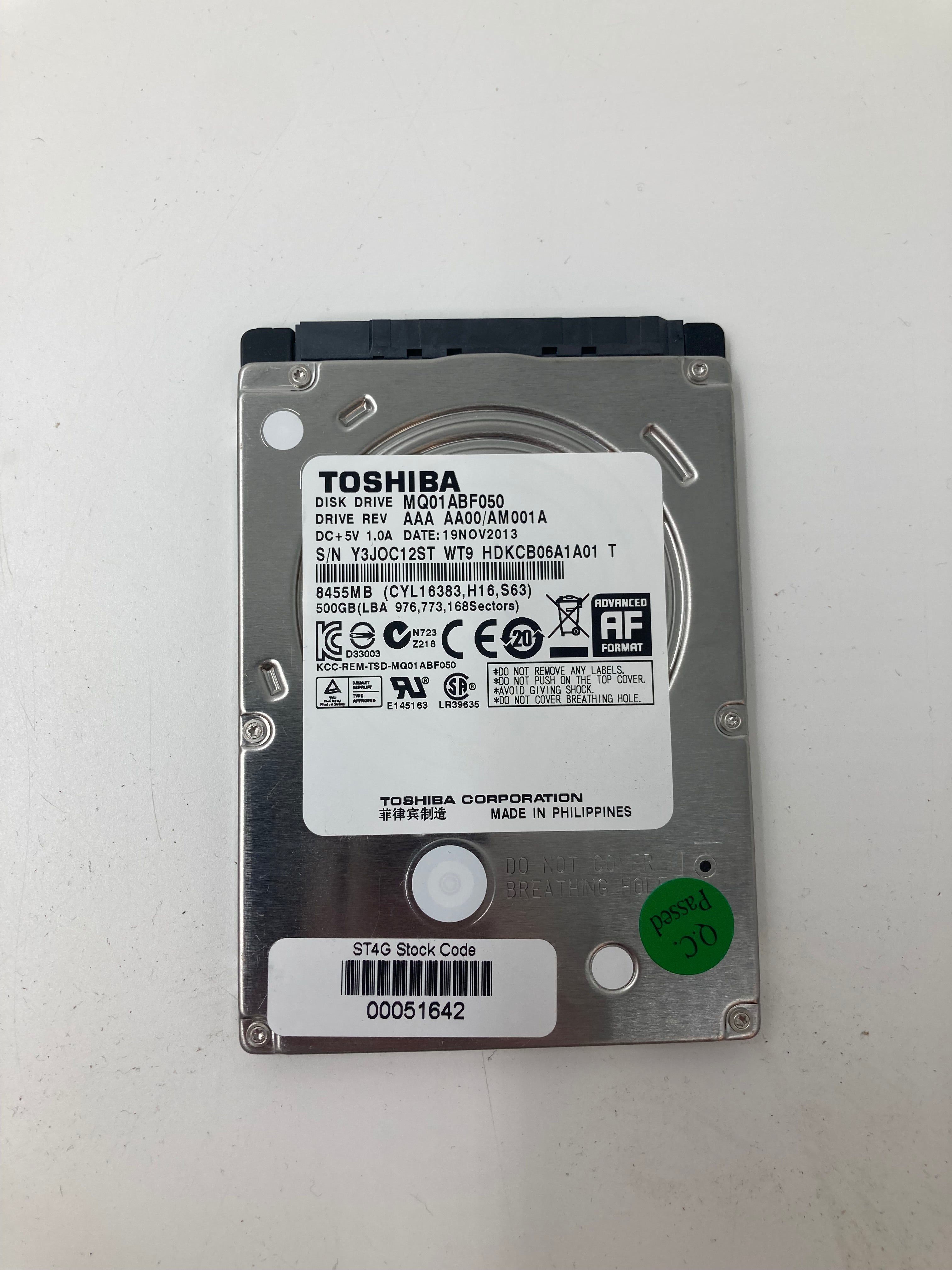 Hard Disk Drive | 500GB HDD | 2.5 Inch | SATA | Lots of Ten