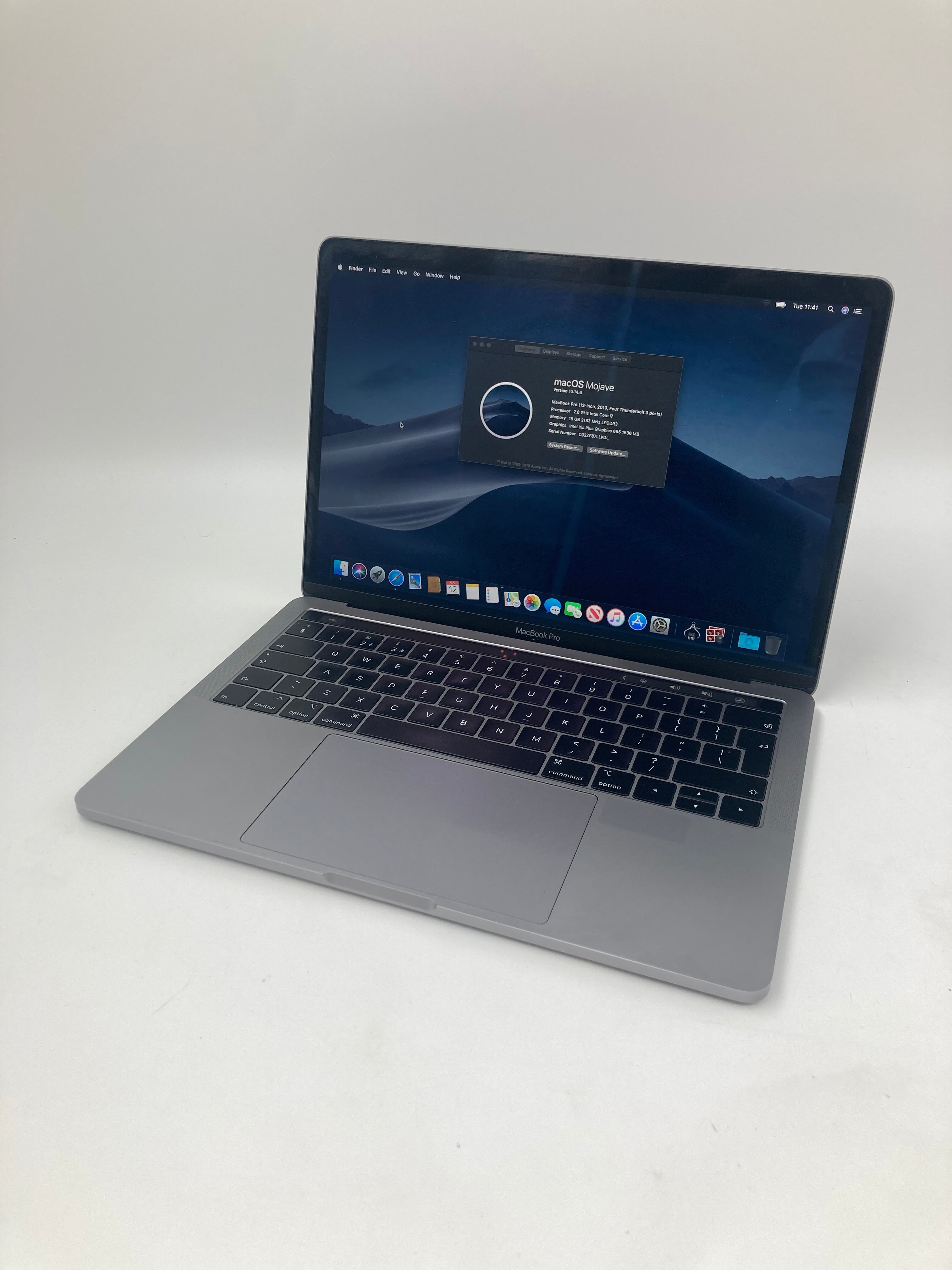 Apple MacBook Pro 2019 A1989 13" Screen i7 8th Gen 16GB RAM 250GB SSD OS Mojave
