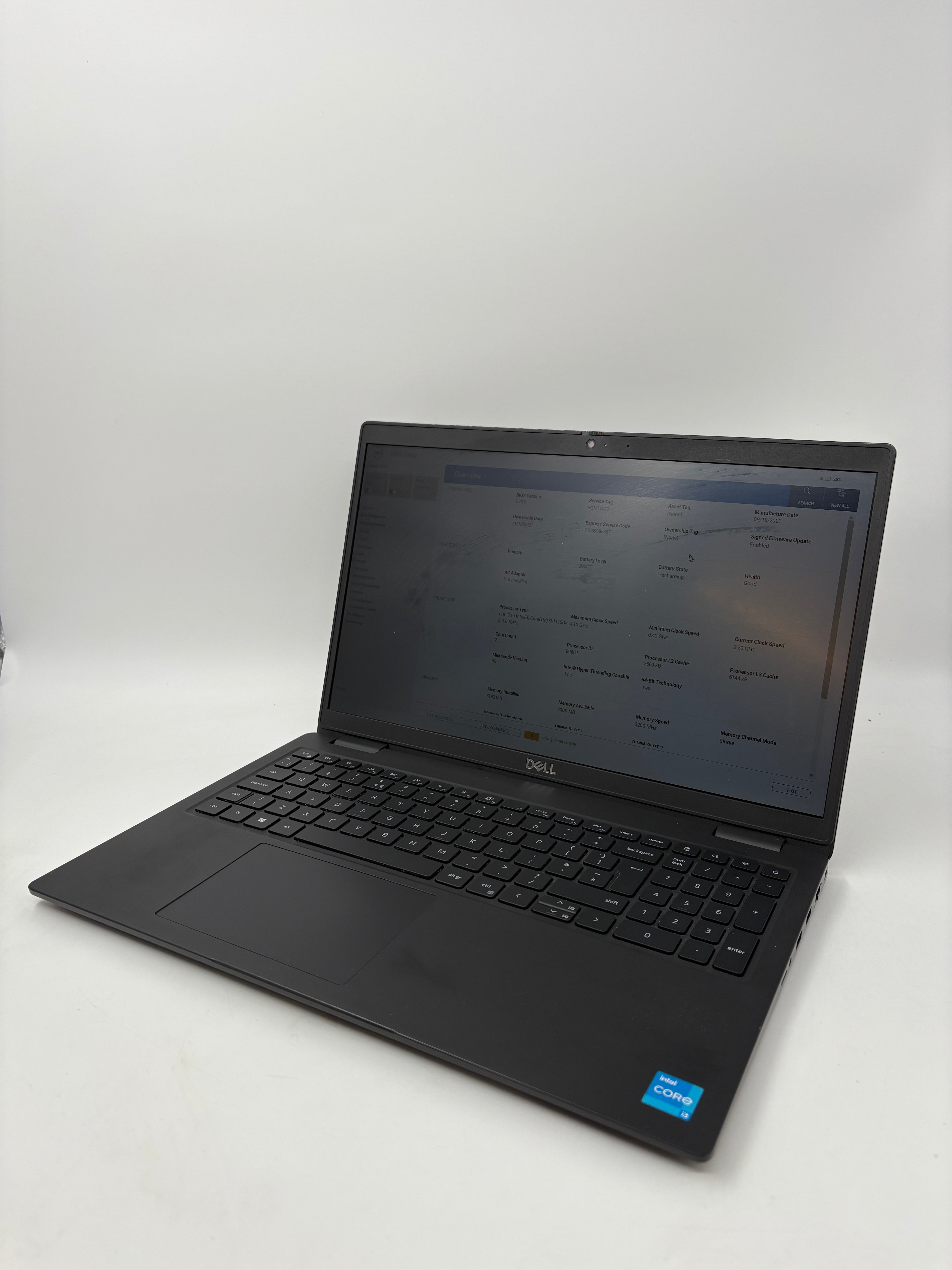 Dell Laptop Latitude 3520 15.6" Screen i3 11th Gen 8GB RAM No SSD No OS