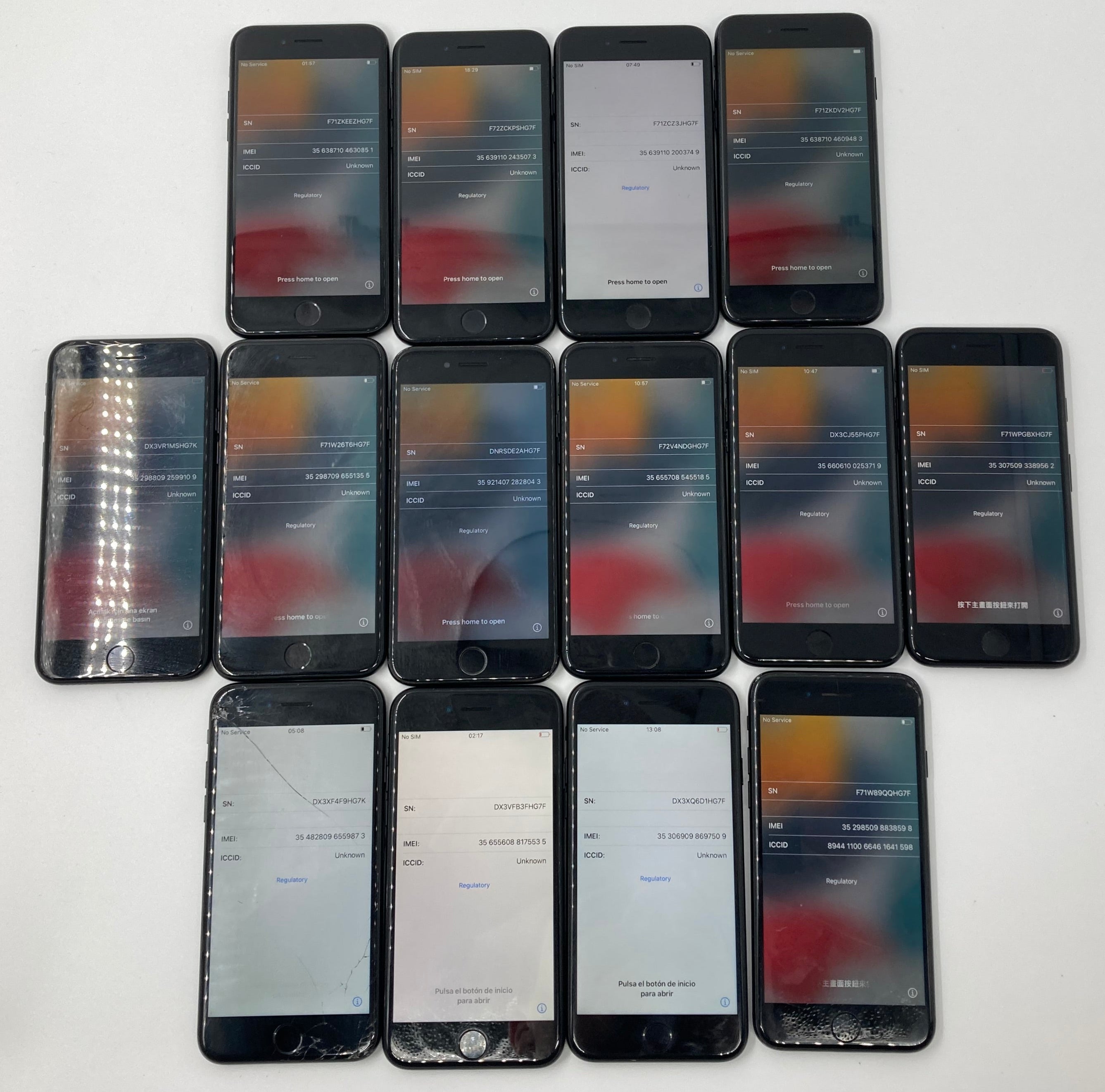 Apple iPhone 7 A1778 Mix of Colours Batch of 20 *Spares*