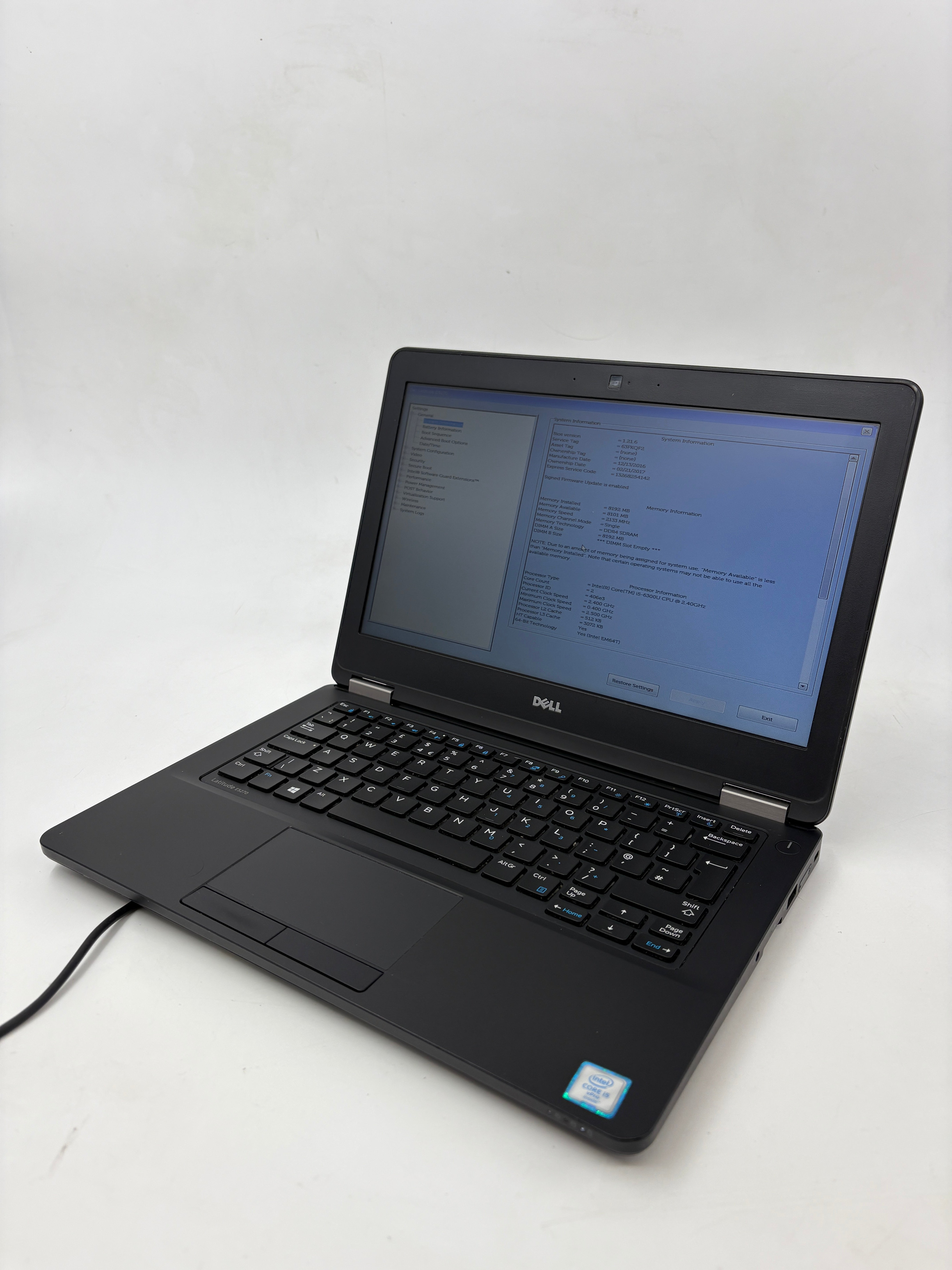 Dell Laptop Latitude E5270 12.5" Screen i5 6th Gen 16GB RAM NO SSD NO OS #3