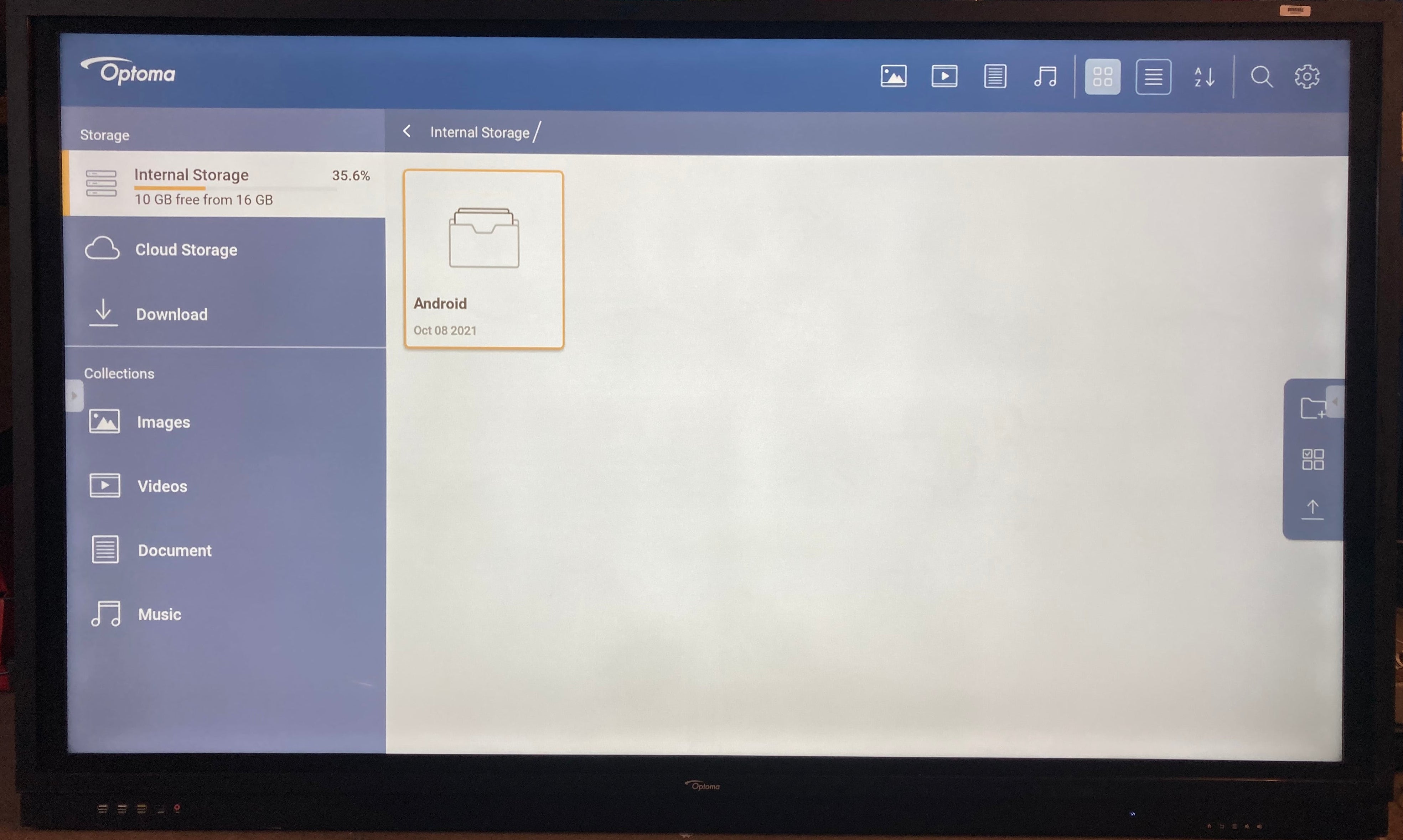Optoma 3751RK 75" Interactive Touchscreen 4K 3840x2160