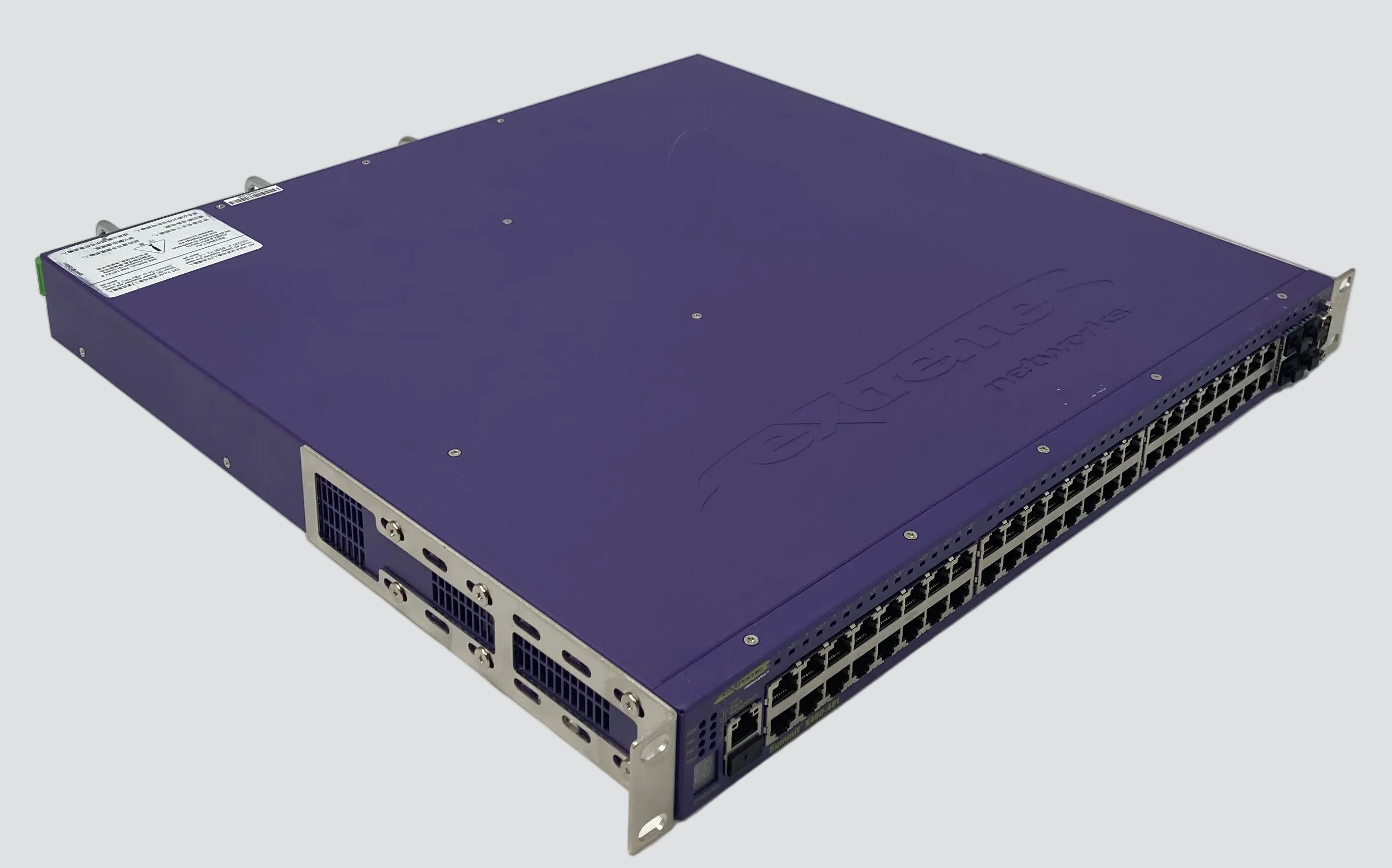 A refurbished Extreme Networks Summit X460-48T ethernet gigabit switch
