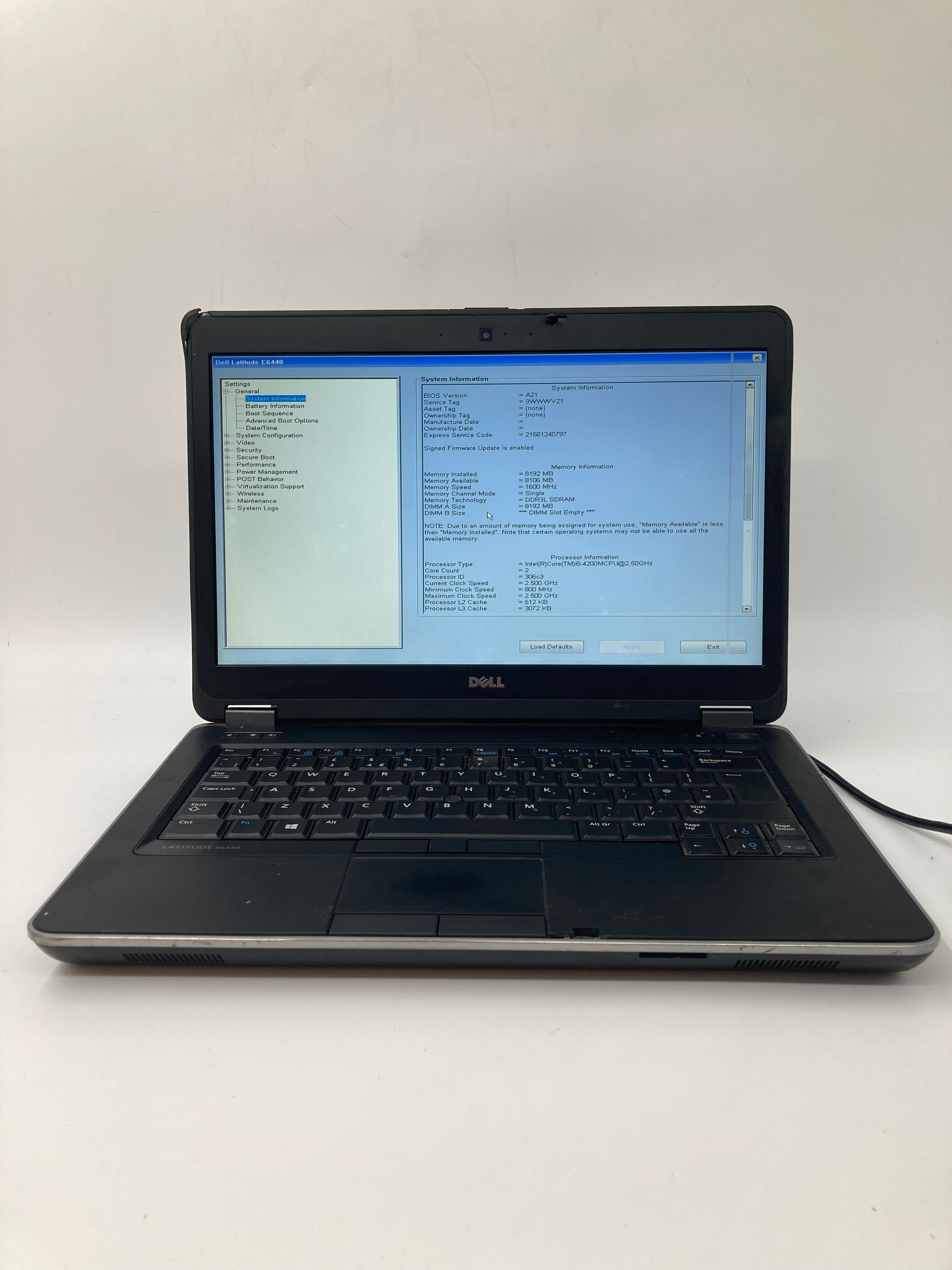 Dell Laptop Latitude E6440 14" Screen i5 4th Gen 8GB RAM No SSD No OS *Spares*