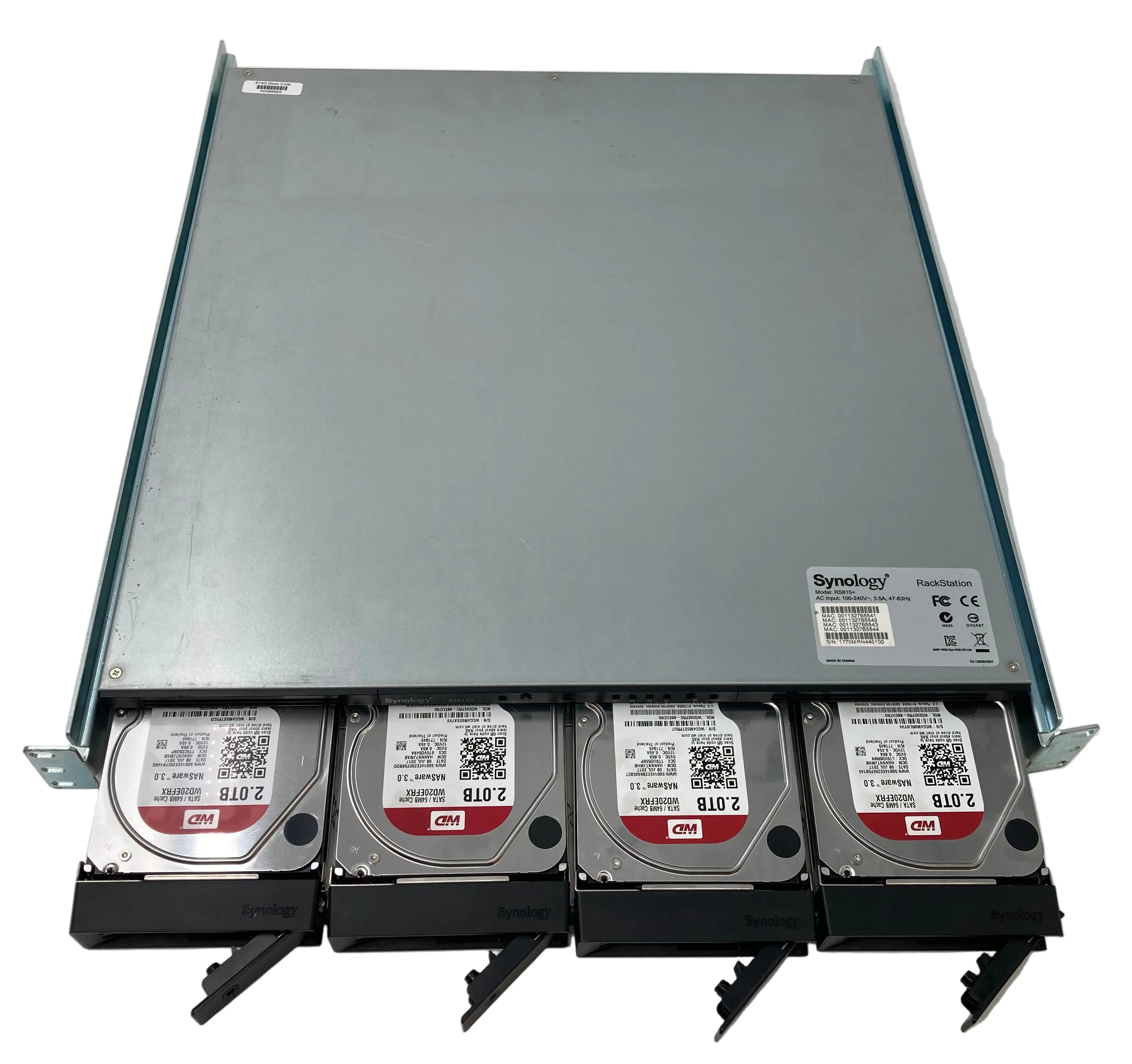 Synology RackStation RS815+ | 4-Bay NAS | 8TB | 4 x 2TB 3.5" SATA |