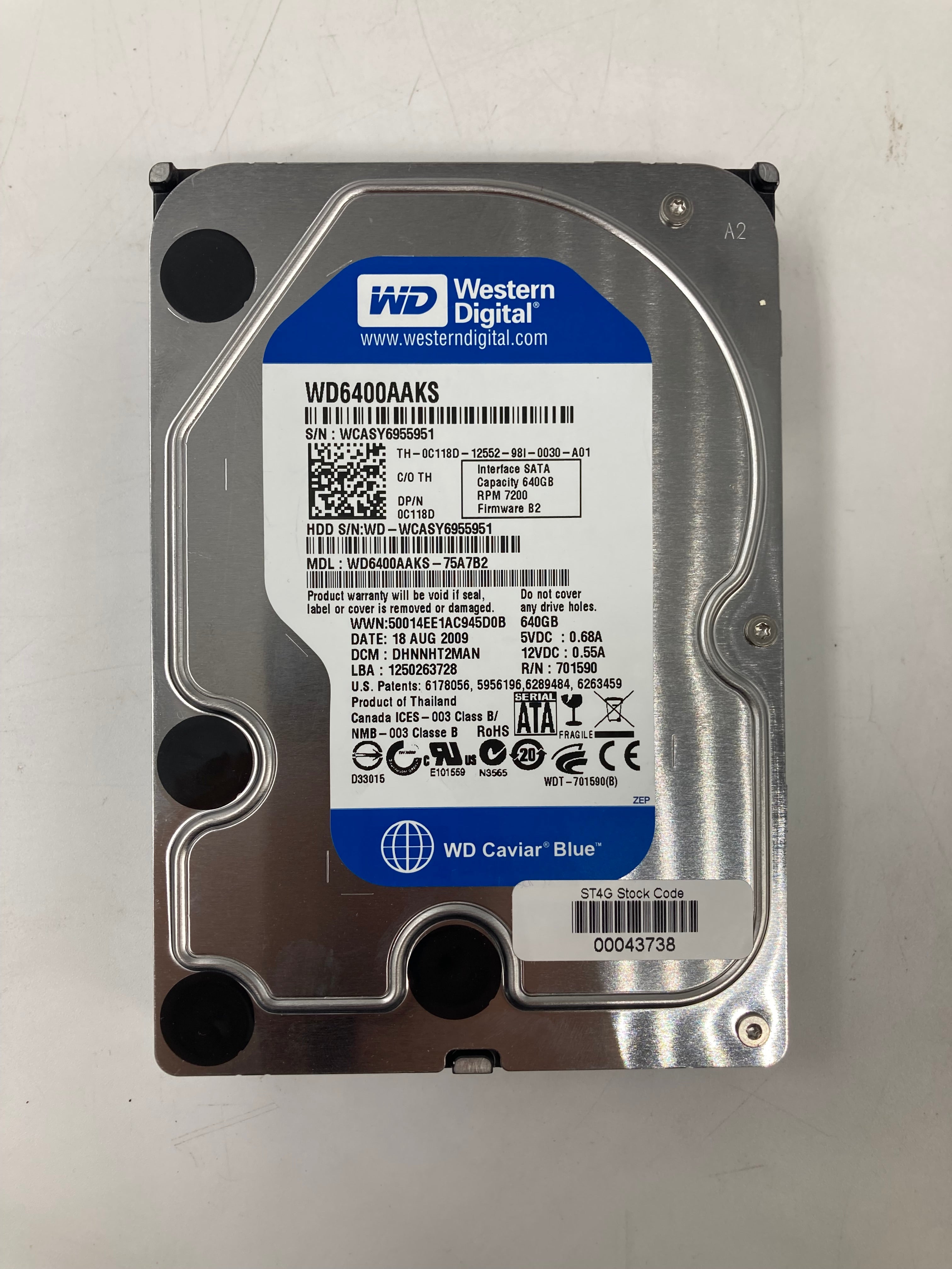 Batch of 4 3.5" SATA 640GB/500GB Hard Disk Drives - Mixed Brands