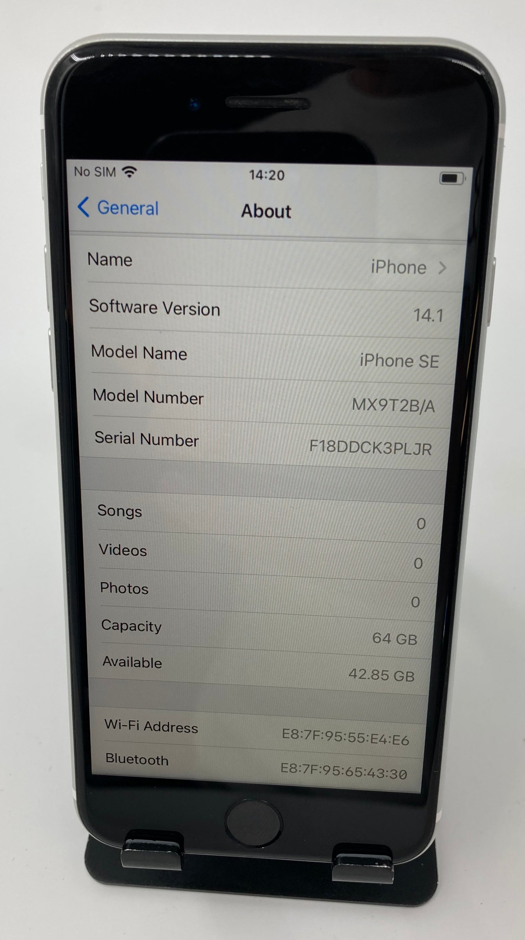 Apple iPhone SE 2020 A2296 64GB White Unlocked