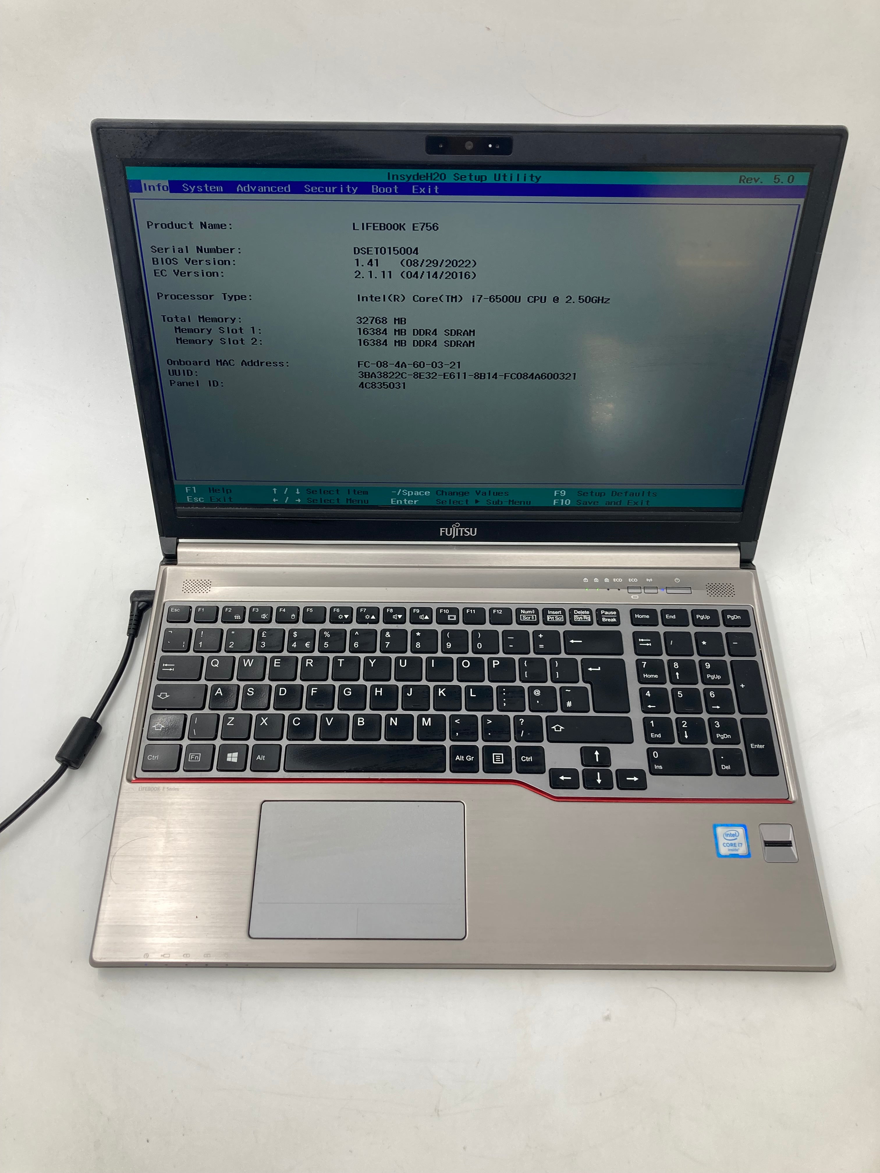 Fujitsu Laptop LifeBook E756 15.6" i7-6500U 32GB RAM No SSD No OS #2