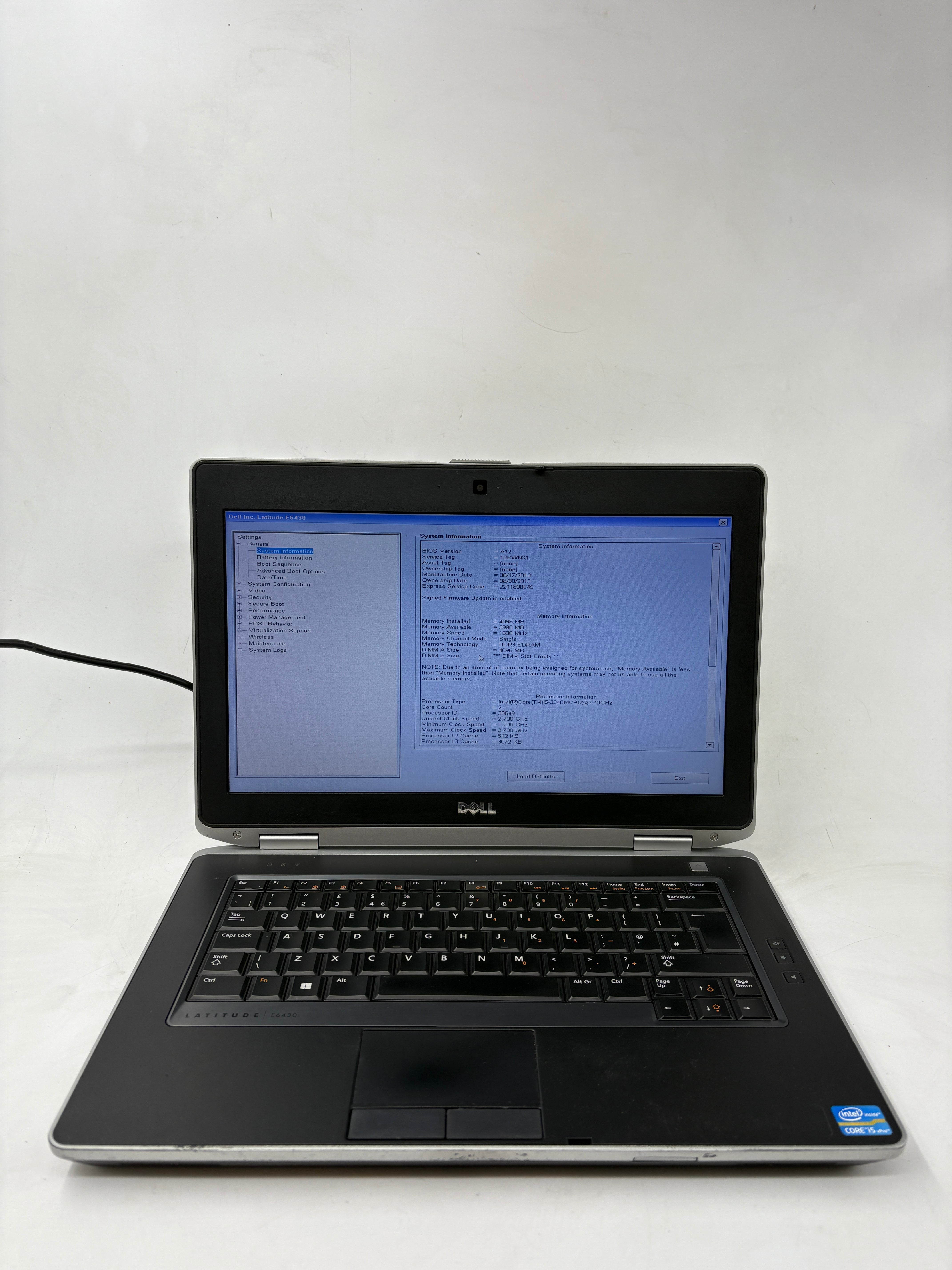 Dell Laptop Latitude E6430 14" Screen i5 3rd Gen 4GB RAM NO HDD NO OS