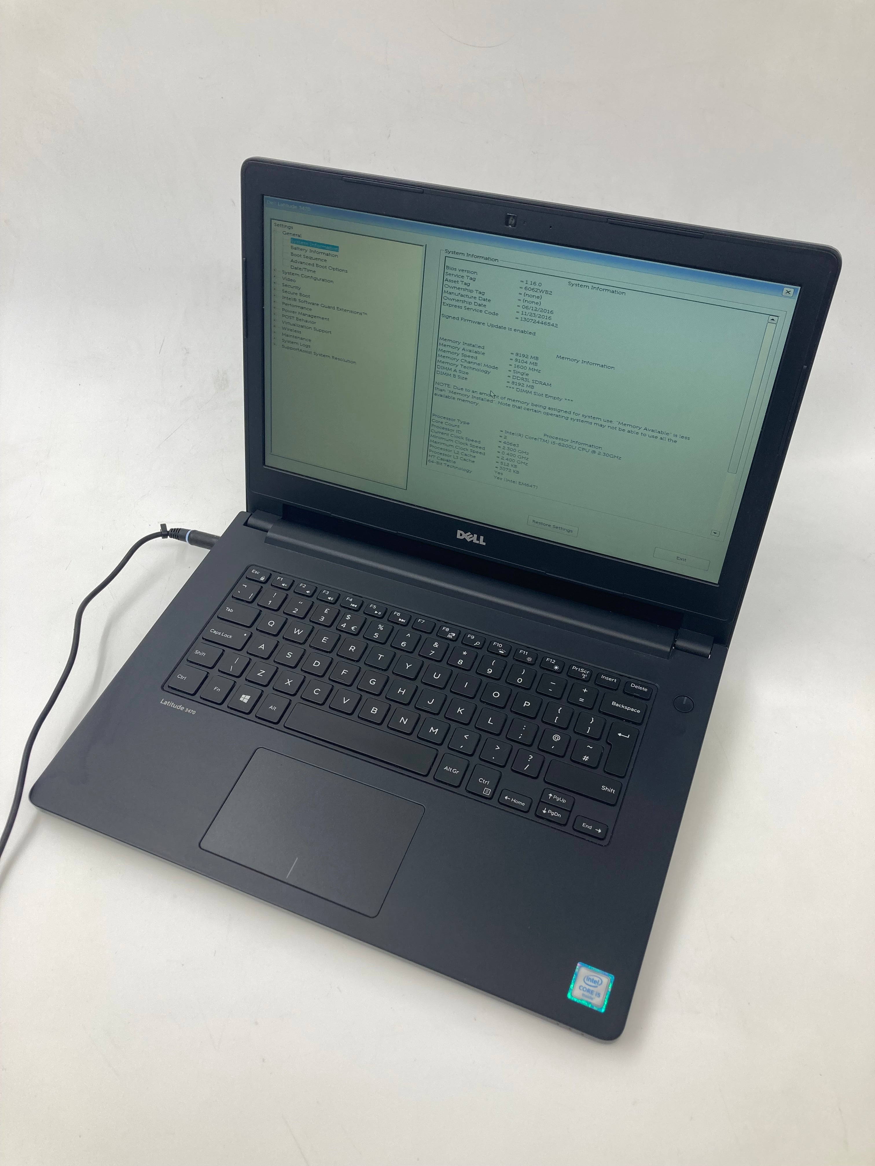 Dell Laptop Latitude 3470 14" i5 6th Gen 8GB RAM No HDD *Spares*