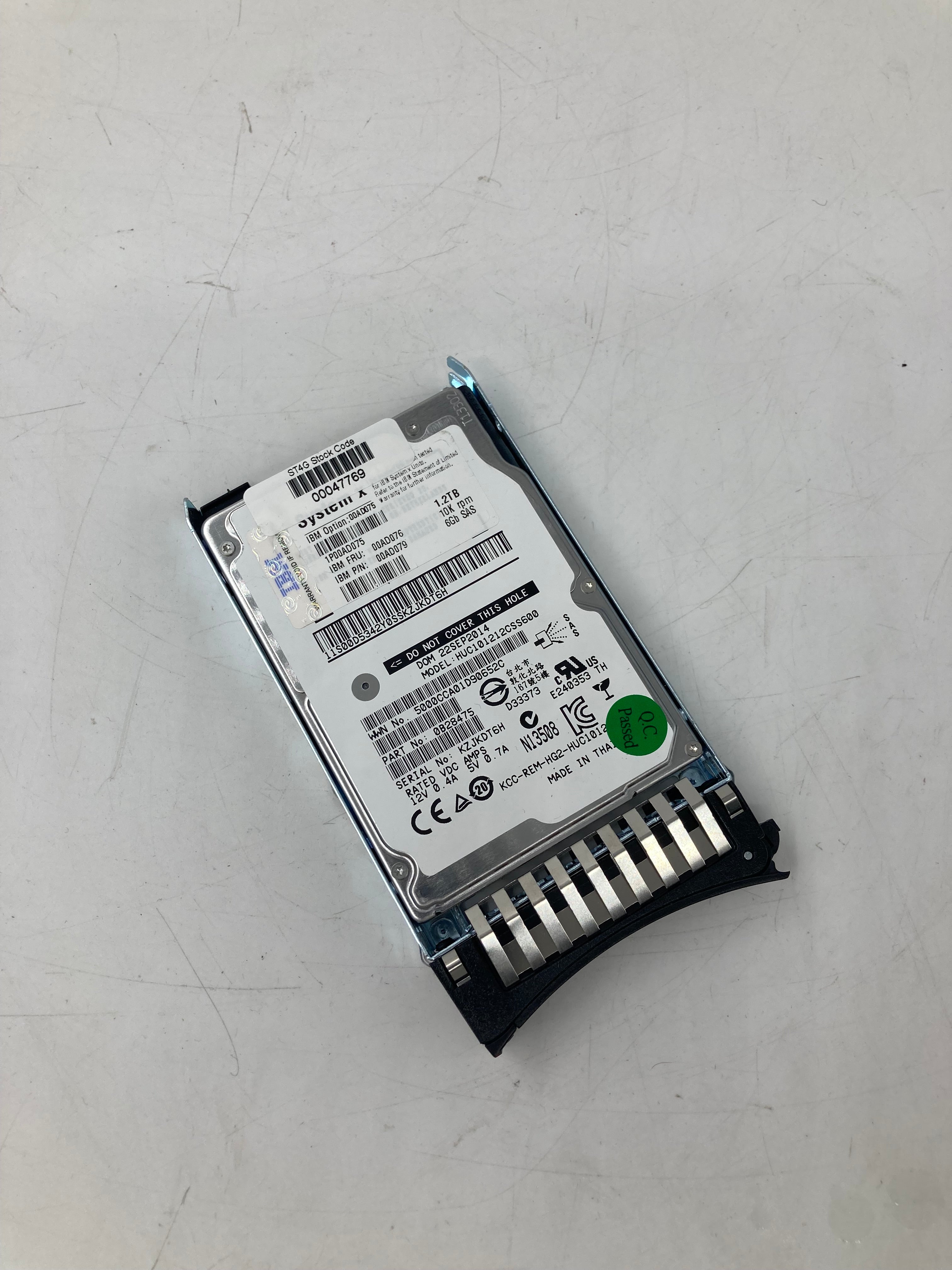 IBM HDD 2.5" SAS 1.2TB 10K RPM 6 Gbps FRU 00AD076 Lot Of 12