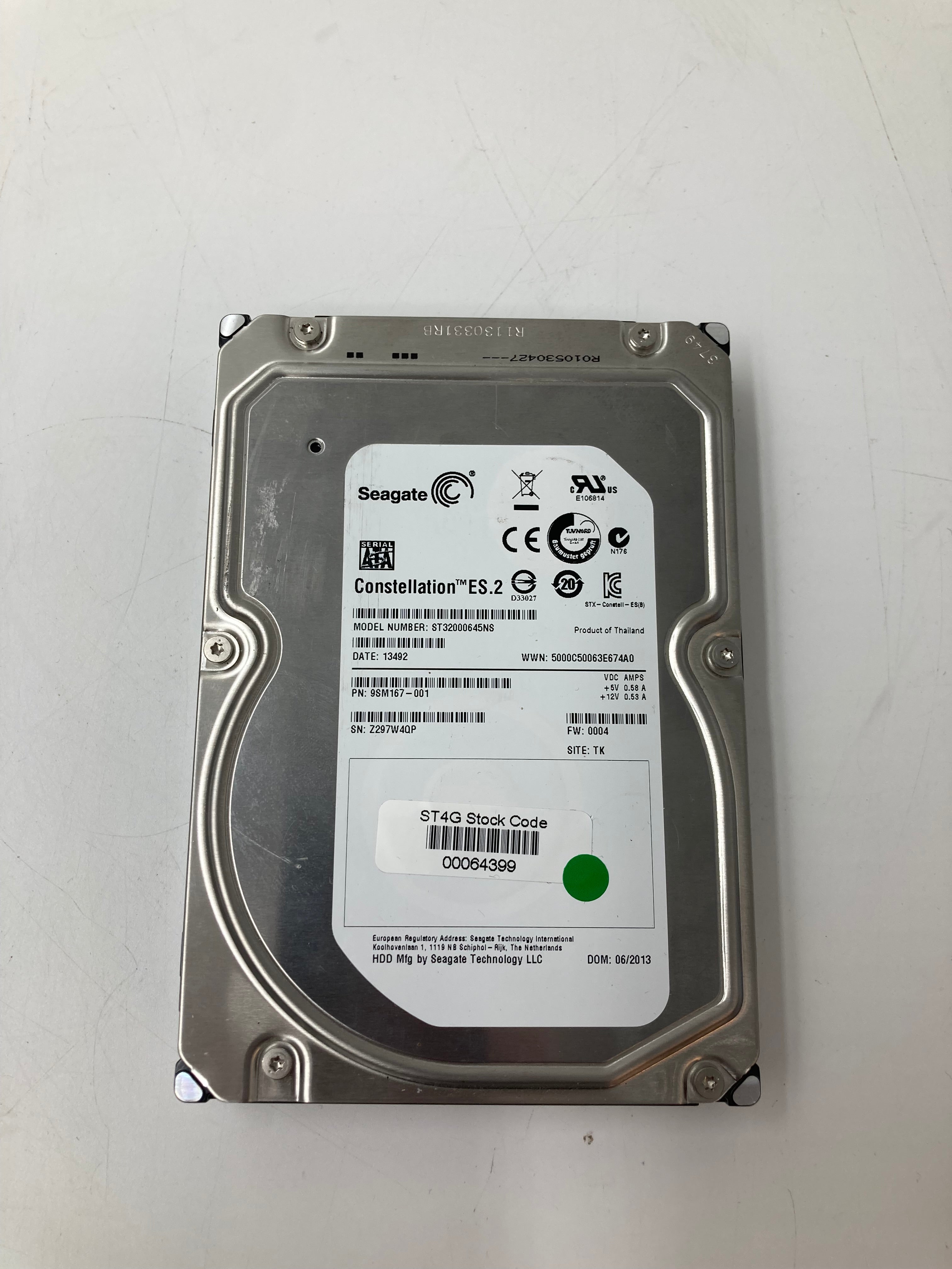 Seagate Hard Disk Drive | 2TB | 3.5 inch | SATA | ST32000645NS | 7.2K RPM | 6Gbps