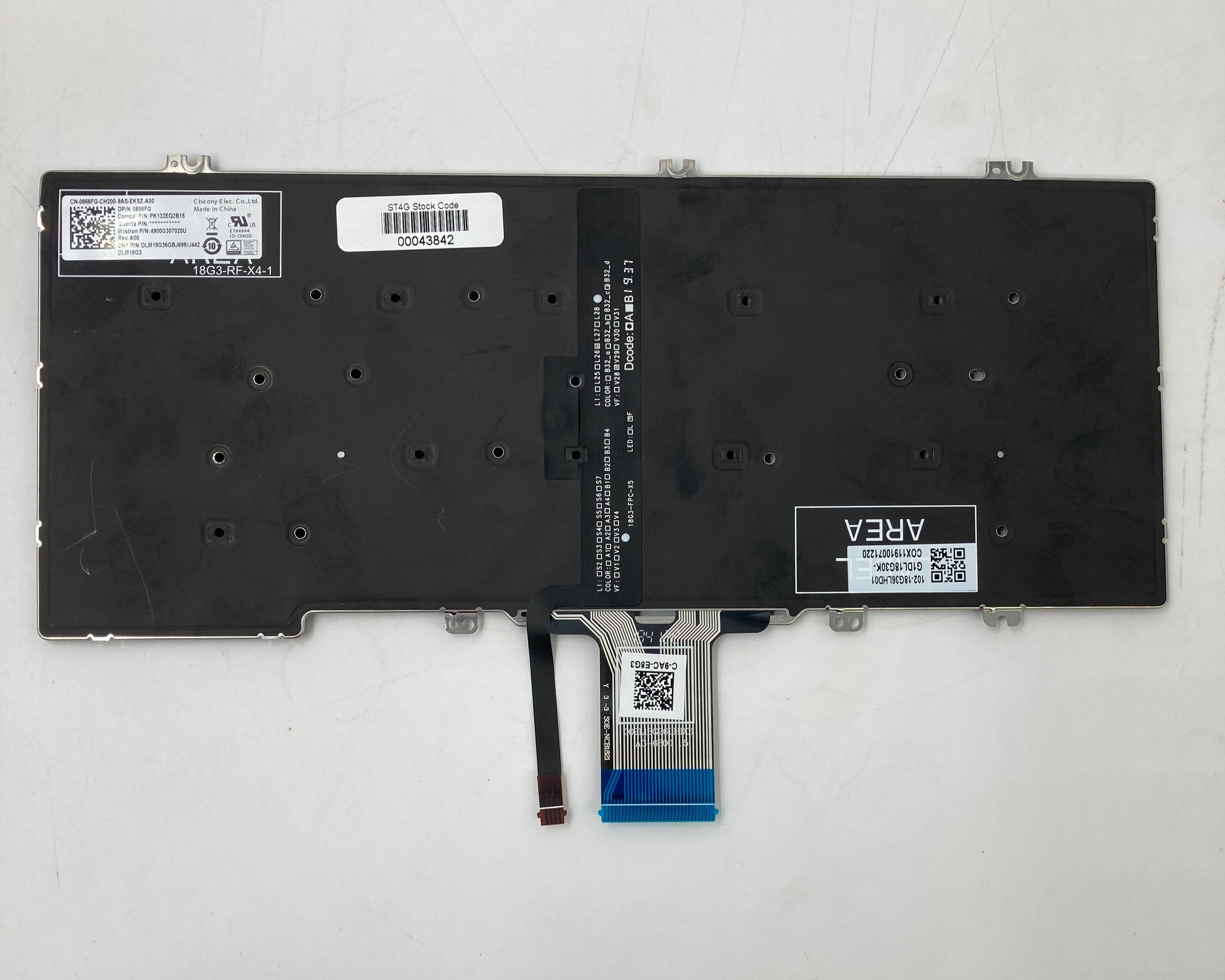 NEW Genuine Dell Latitude 5300 and 7300 Backlit UK English Keyboard 666FG 0666fg