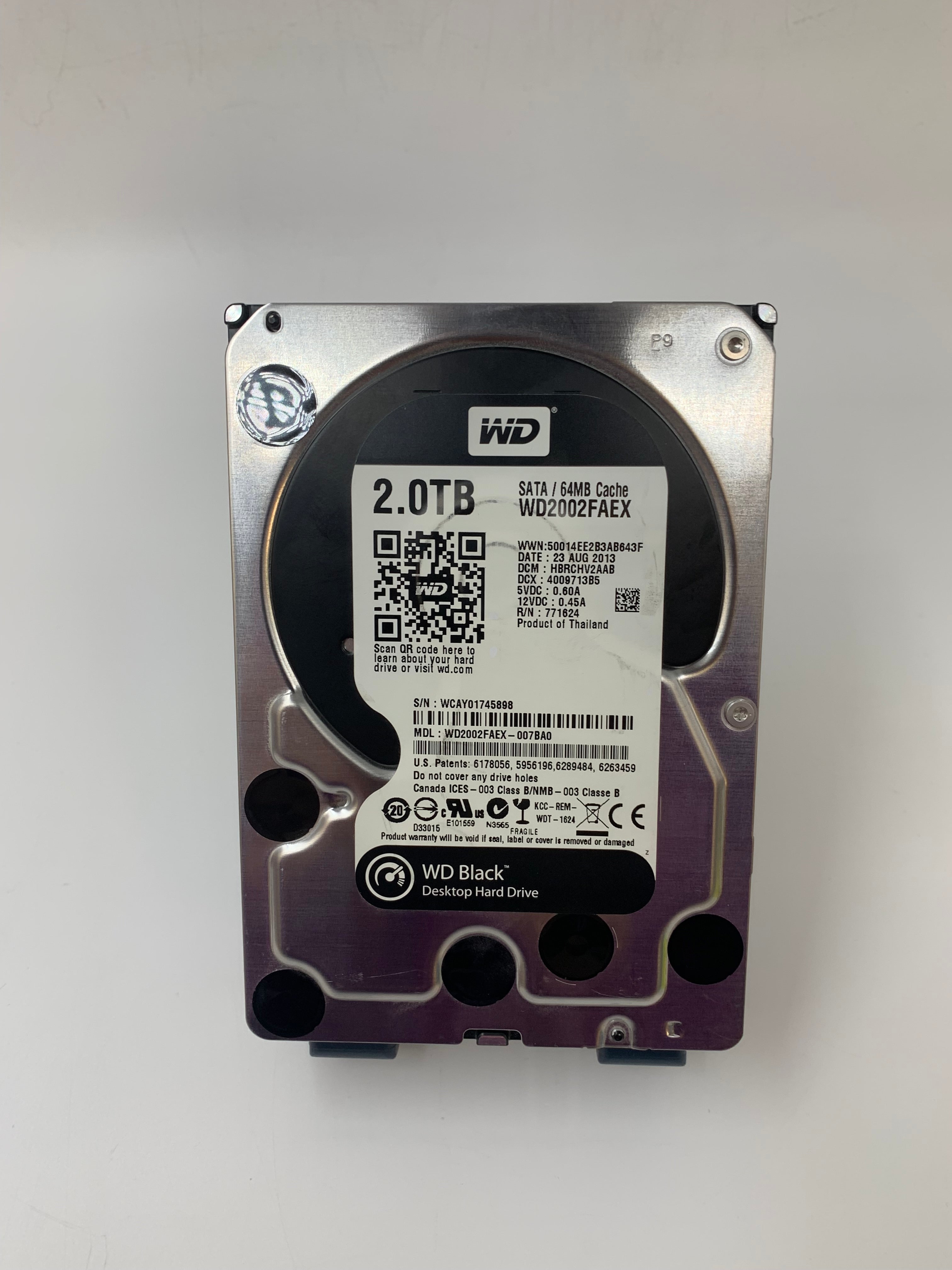 Western Digital HDD | 2TB | 3.5 Inch | SATA | WD2002FAEX | 7200 RPM | 6 Gbps