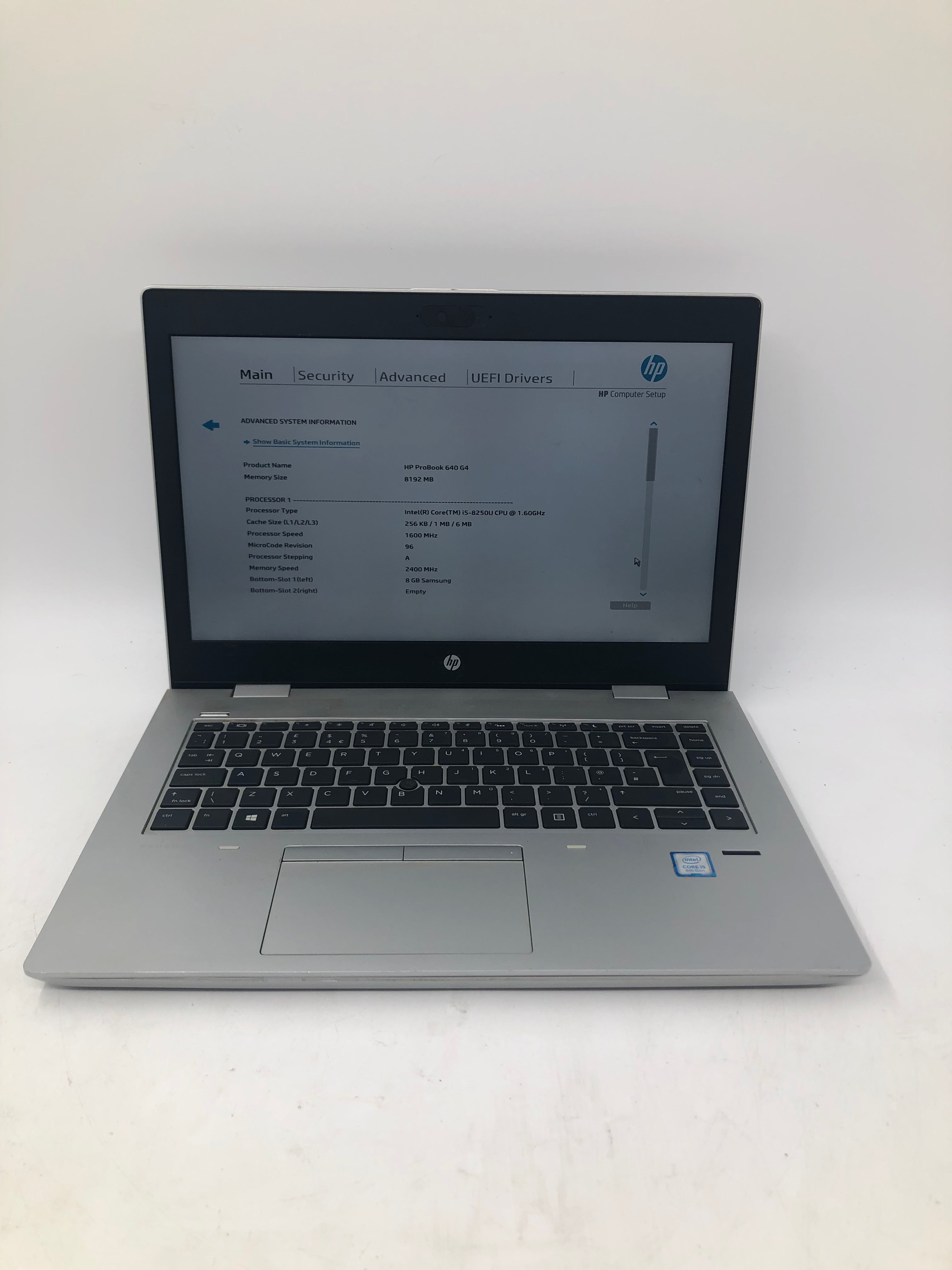 HP ProBook 640 G4 14" Screen i5 8th Gen 8GB RAM 256GB SSD NO OS -Spares-