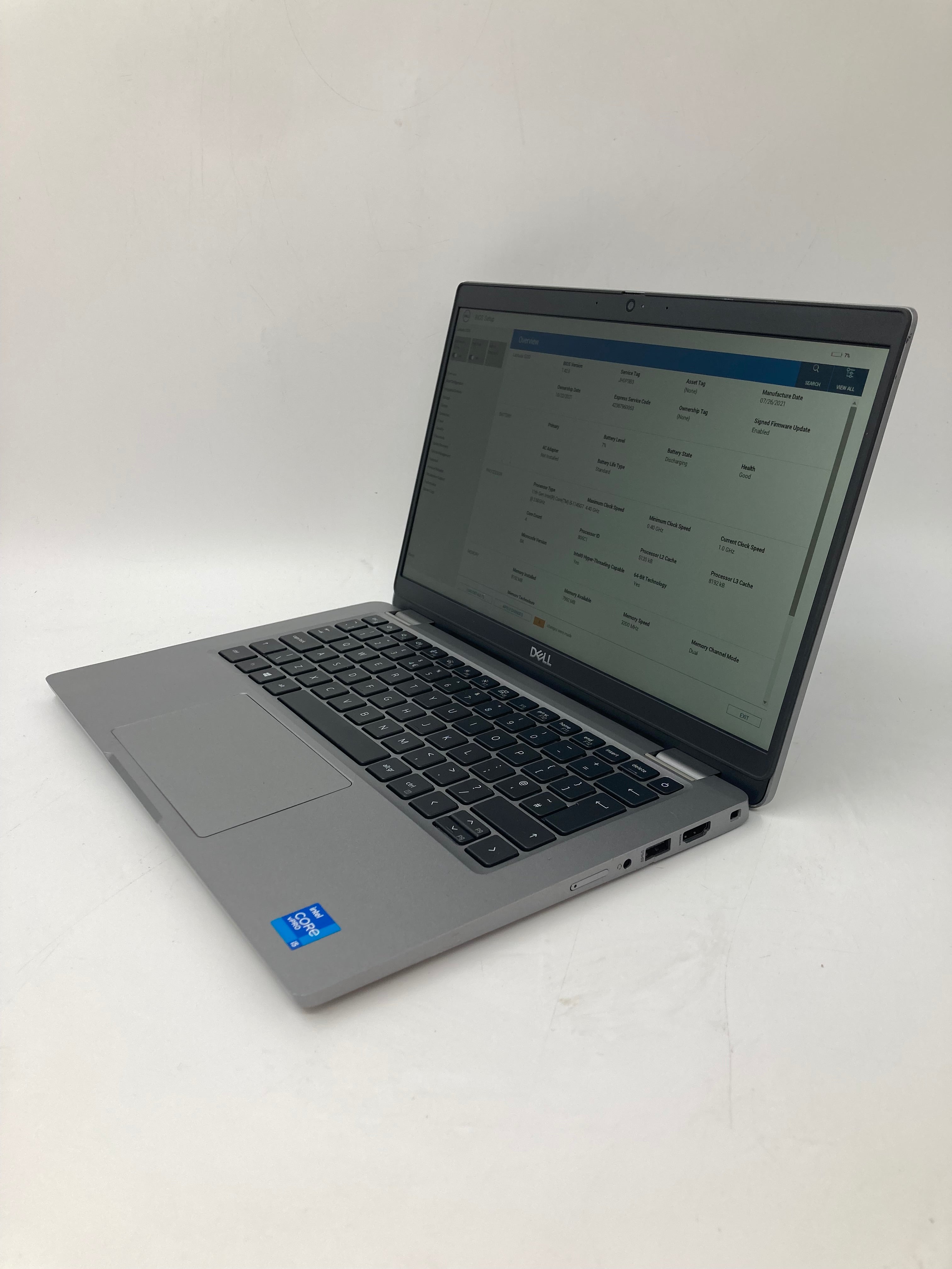 Dell Laptop Latitude 5320 13" Screen i5 11th Gen 8GB RAM NO SSD NO OS *Spares*