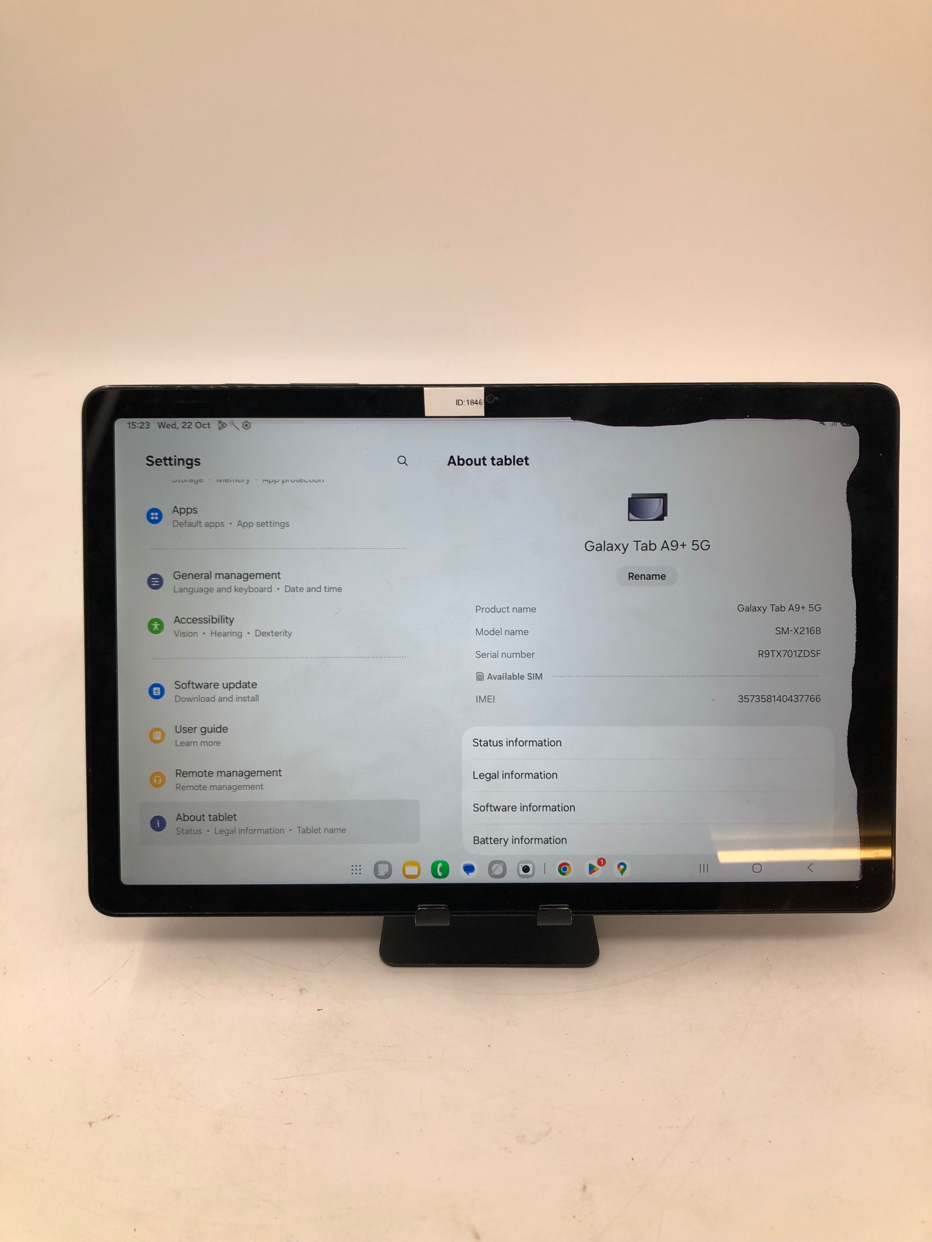 Samsung Galaxy Tab A9+ 5G 11" Screen 2023 64GB Storage Black