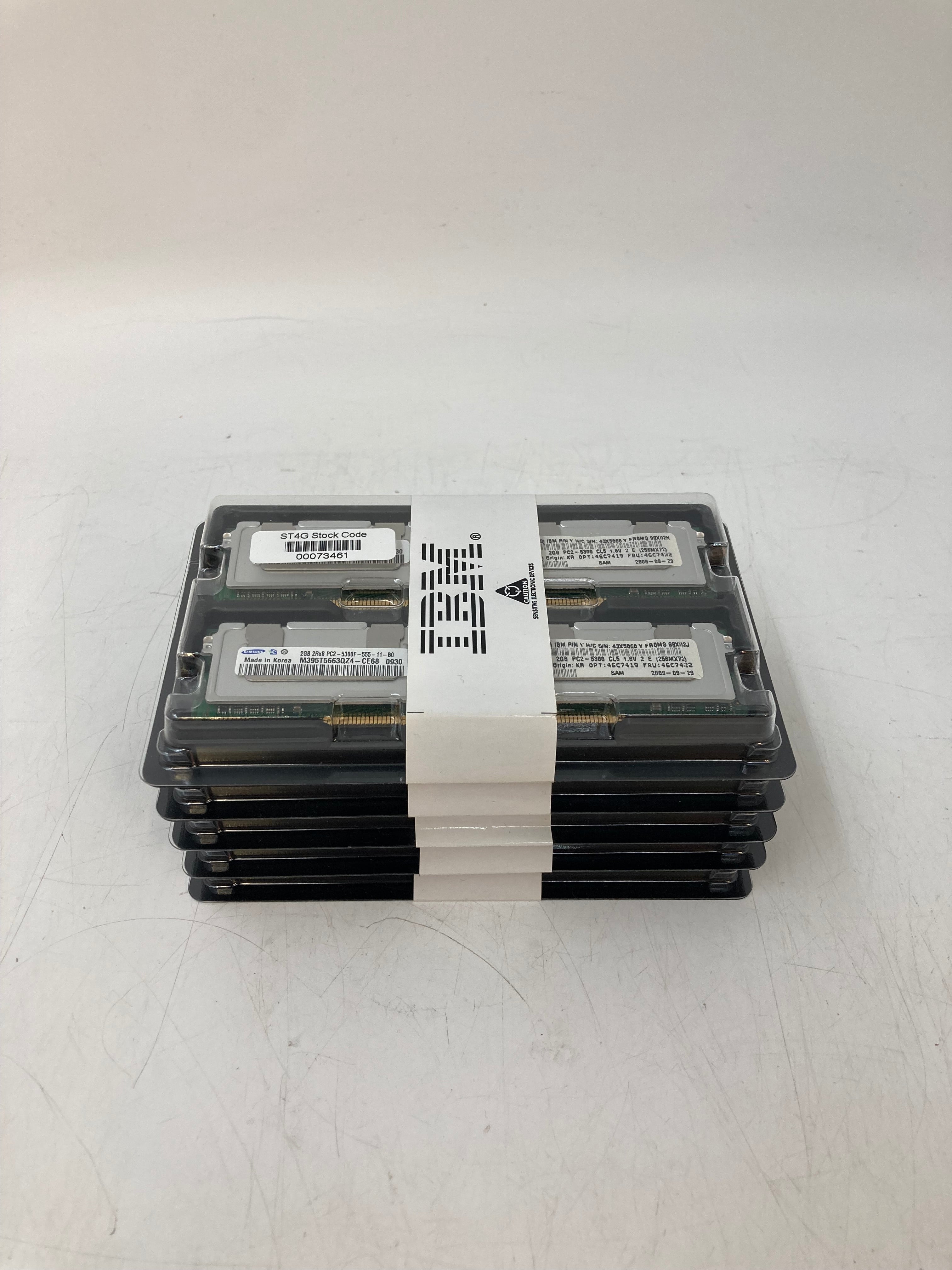 Samsung M395T5663QZ4 2GB PC2-5300F Server RAM, DDR2, New In Box, Lot of 10