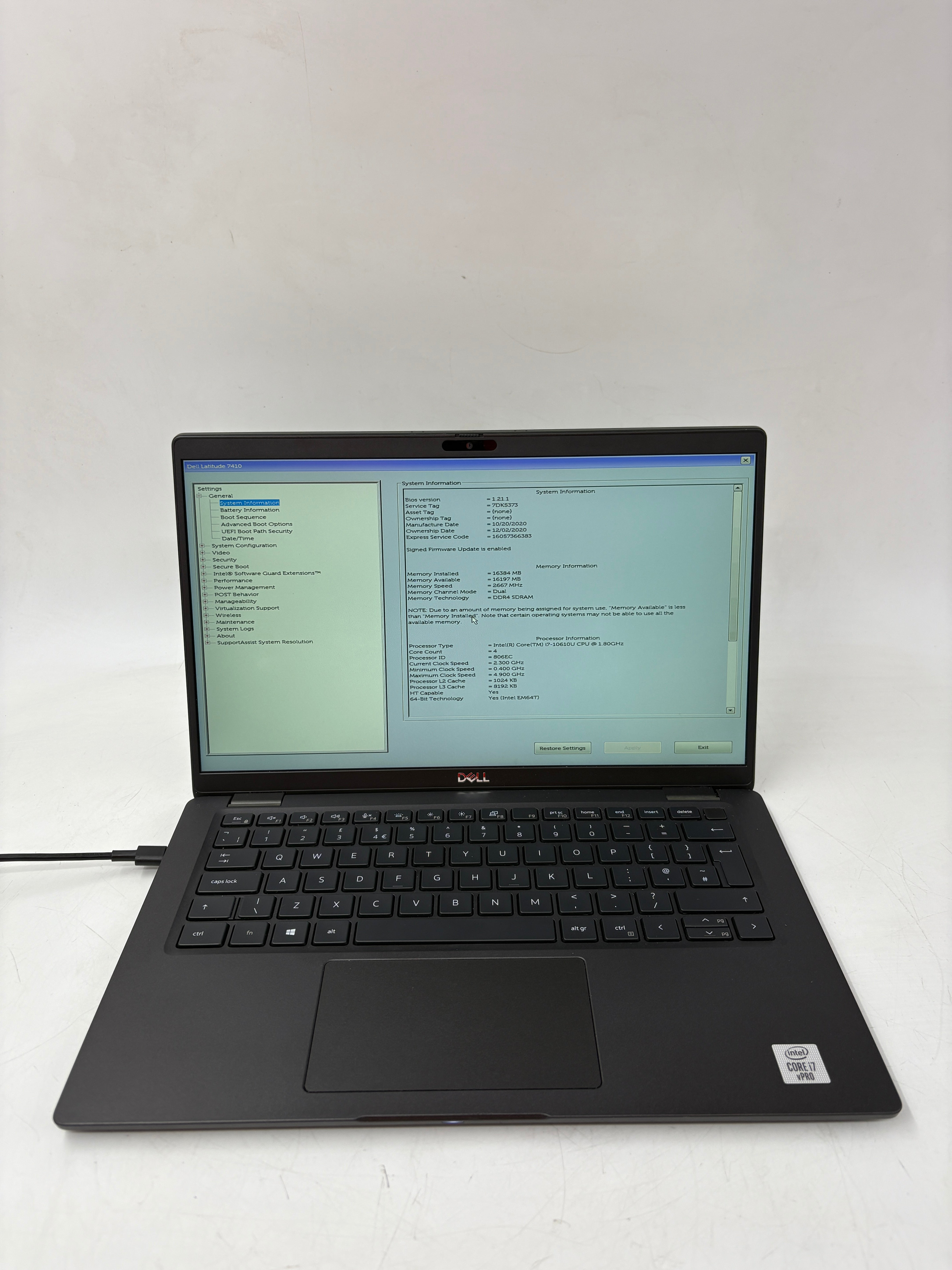 Dell Laptop Latitude 7410 14" Screen i7 10th Gen 16GB RAM 512GB SSD W11