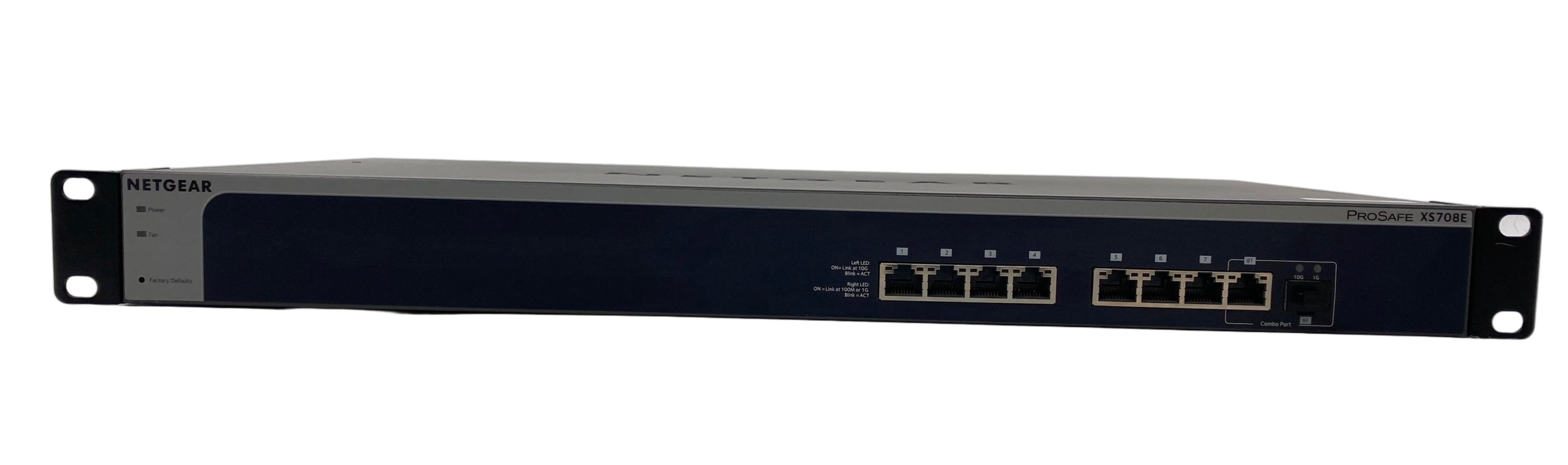 Netgear ProSafe Plus 10GBase-T Switch 8-Port 10Gbps XS708E