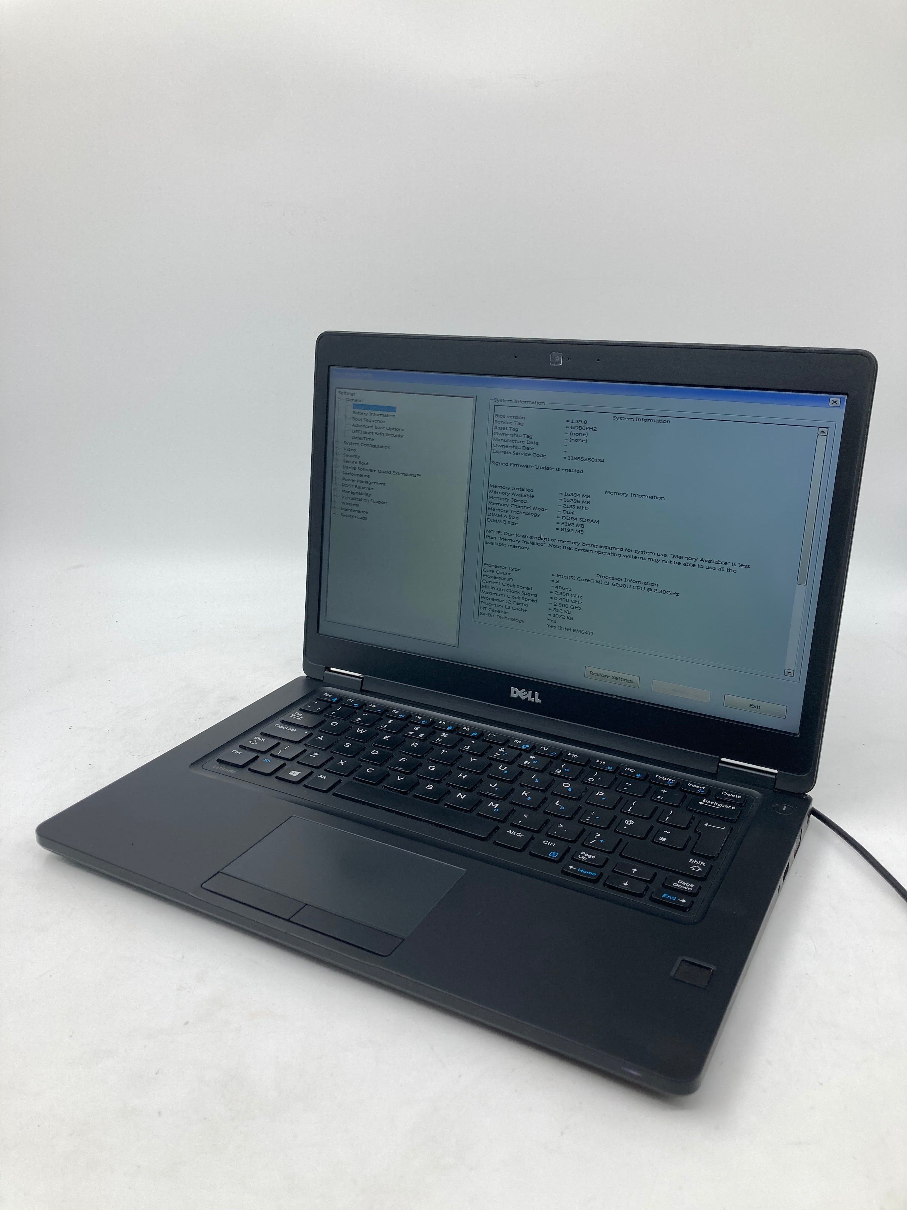 Dell Laptop Latitude 5480 14" i5 6th Gen 16GB RAM No HDD No OS *Spares*