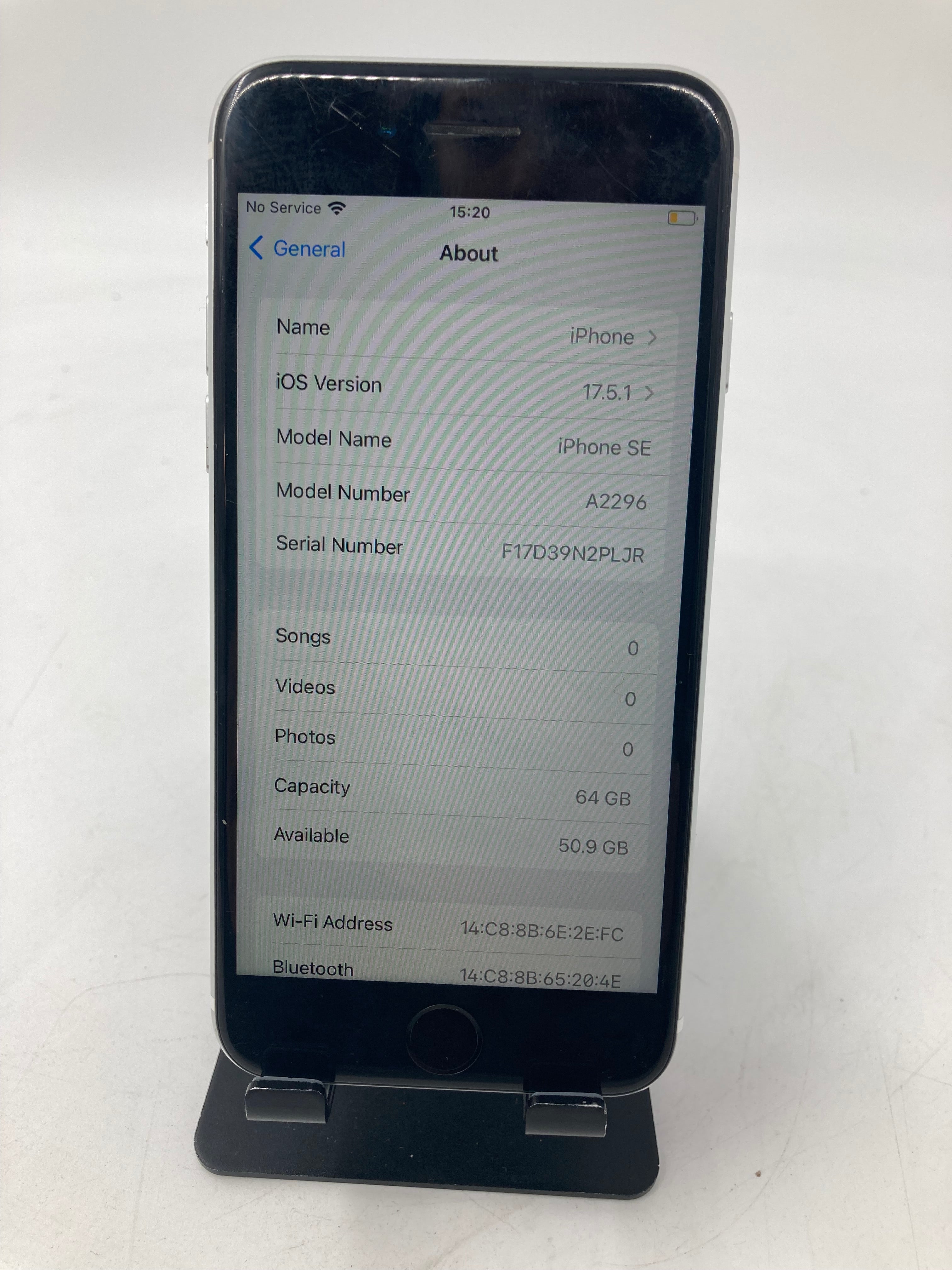 Apple iPhone A2296 64GB Unlocked - White