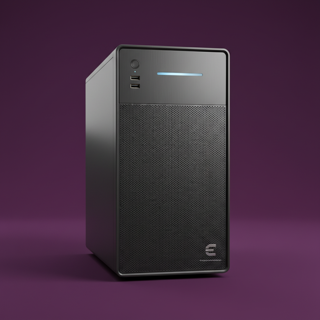 Business Desktop on Purple Background