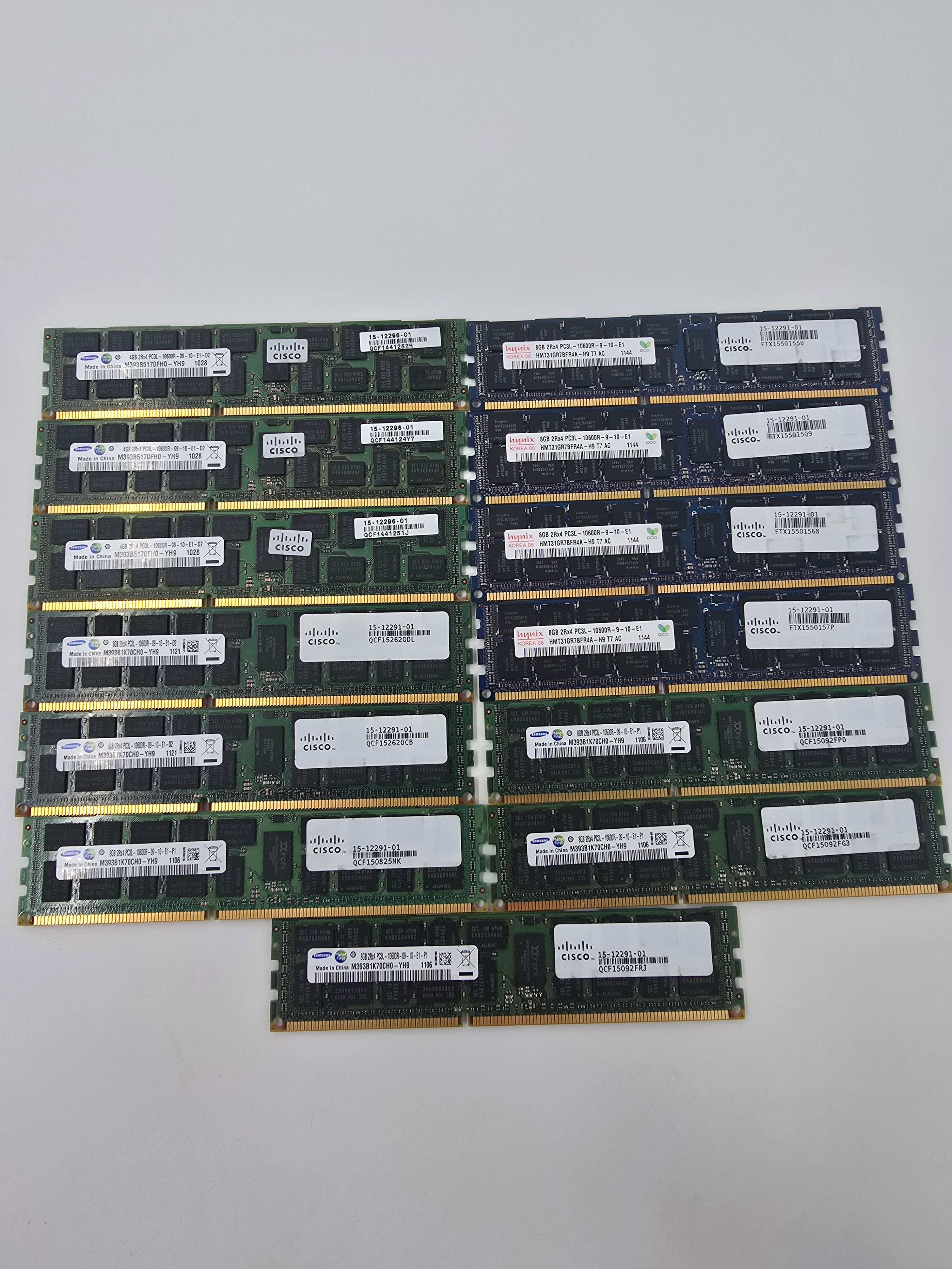 Cisco Server RAM Bundle 4/8GB 2Rx4 PC3L 10600R P/N 15-12291-01 / 15-12296-01