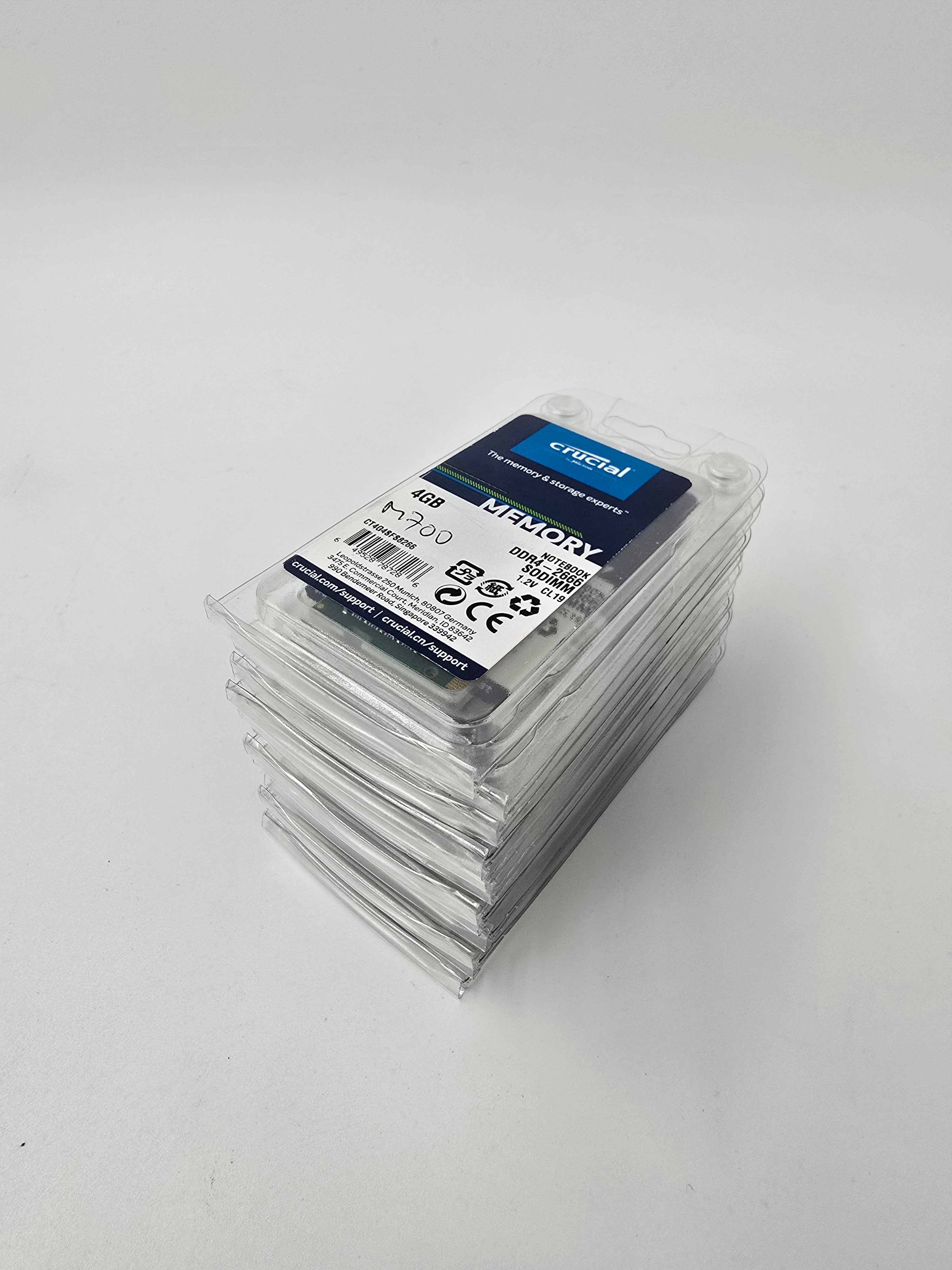Crucial Laptop RAM 4GB DDR4 2666MHz 1.2V CL19 SODIMM Lot of 12