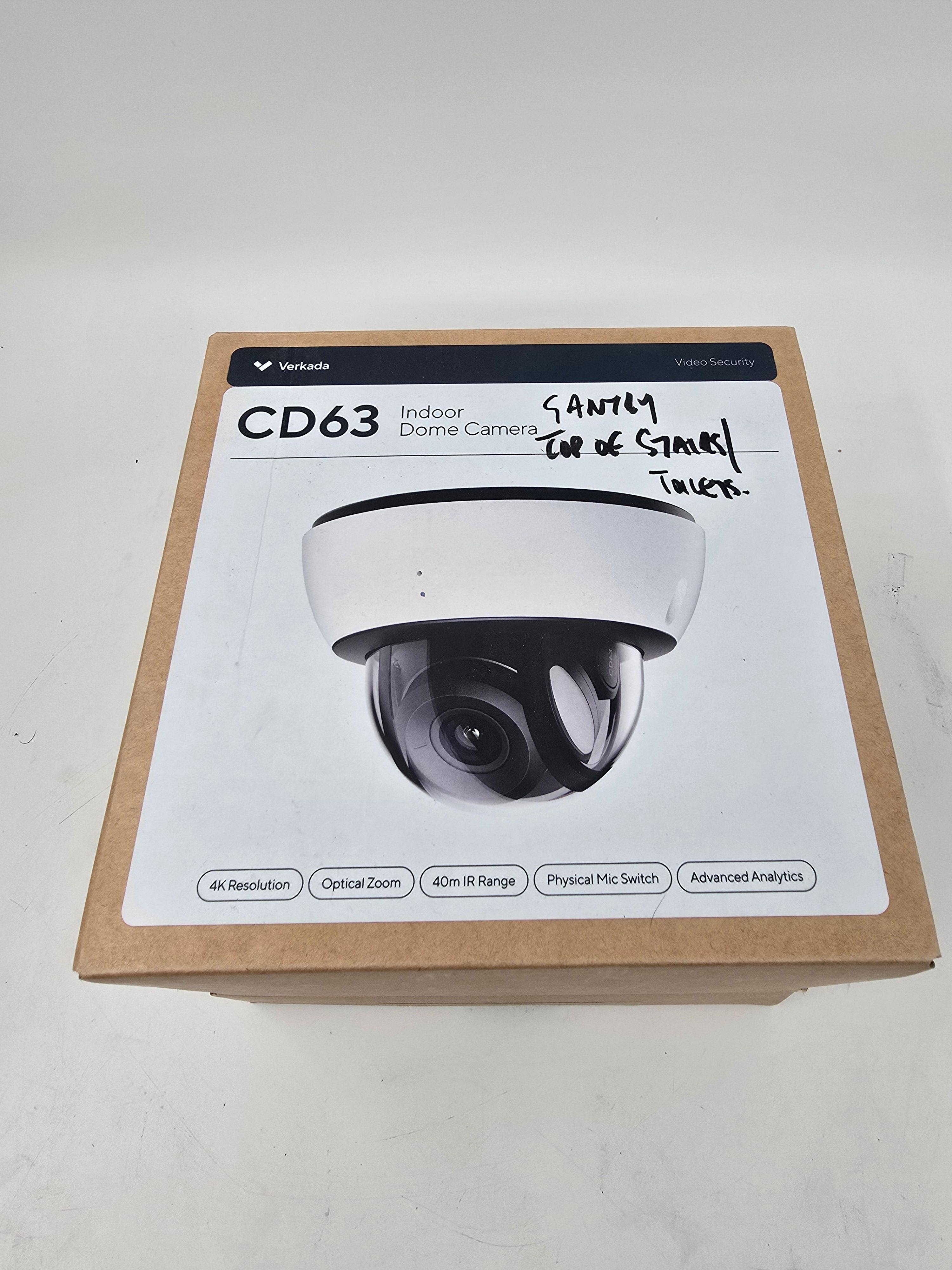 Verkada Indoor Dome Camera CD63 4K Resolution Optical Zoom 40m IR Range