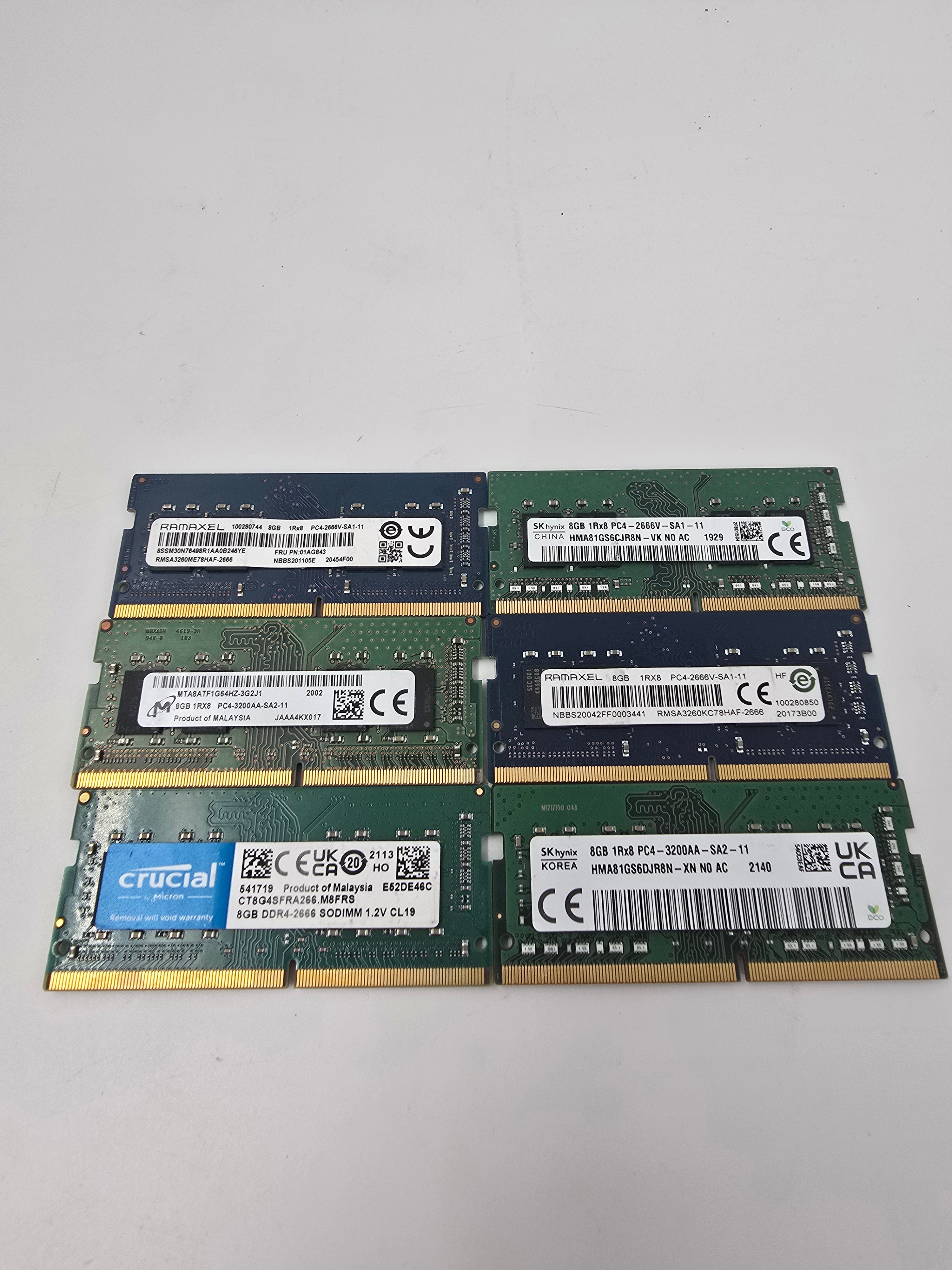 Laptop RAM Bundle DDR4 4GB 8GB 16GB Lot of 39 SODIMM