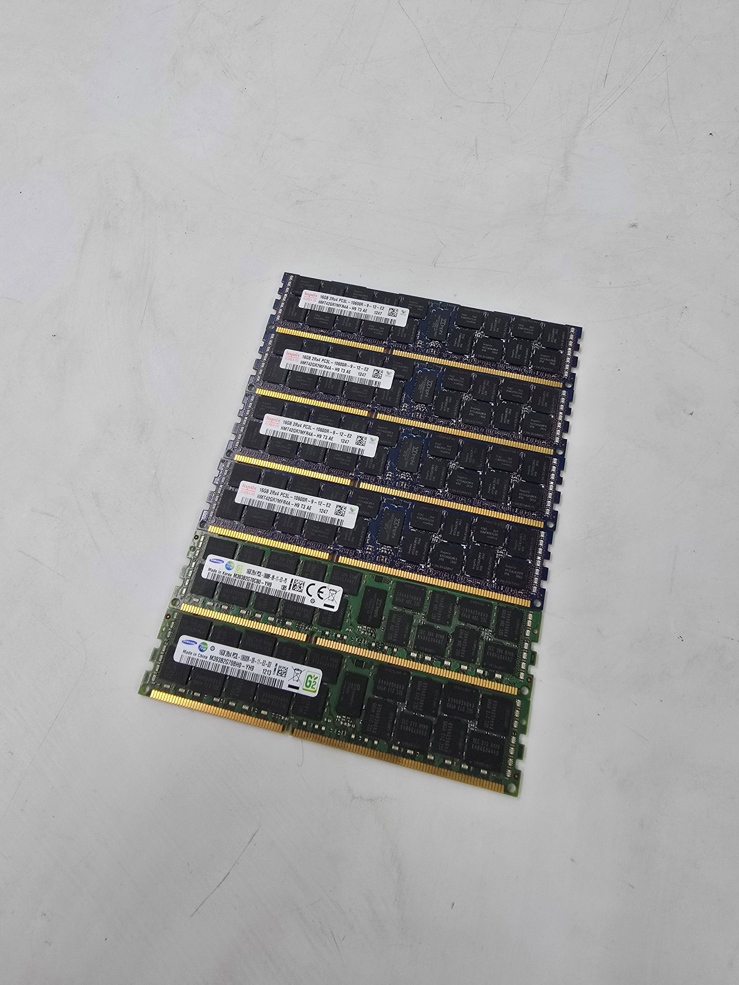 Server RAM 96GB (6x 16GB) 2Rx4 PC3L 10600R Samsung SK Hynix Lot of Six