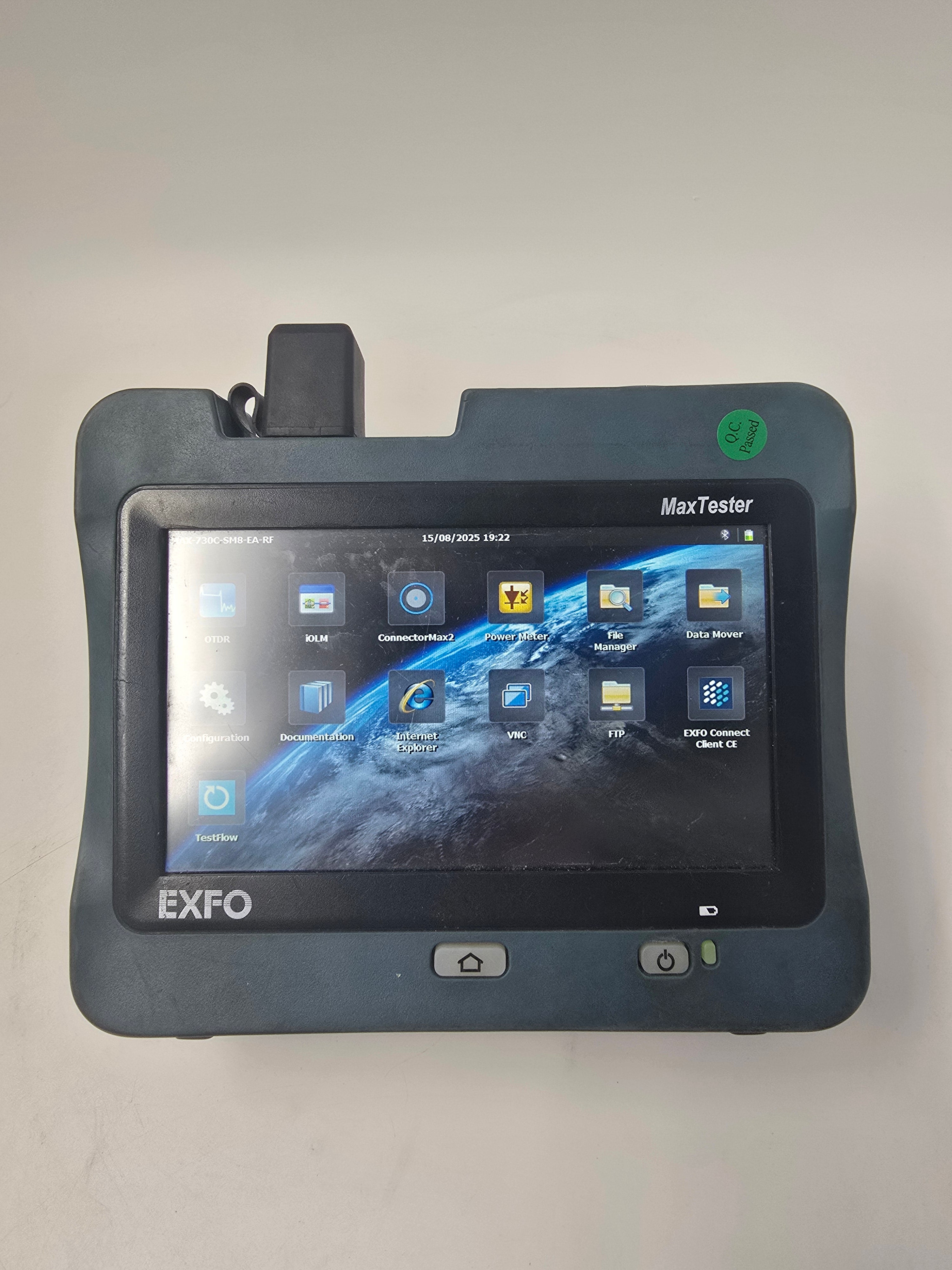 EXFO MaxTester HandHeld OTDR MAX-730C-SM8-EA W/ PSU
