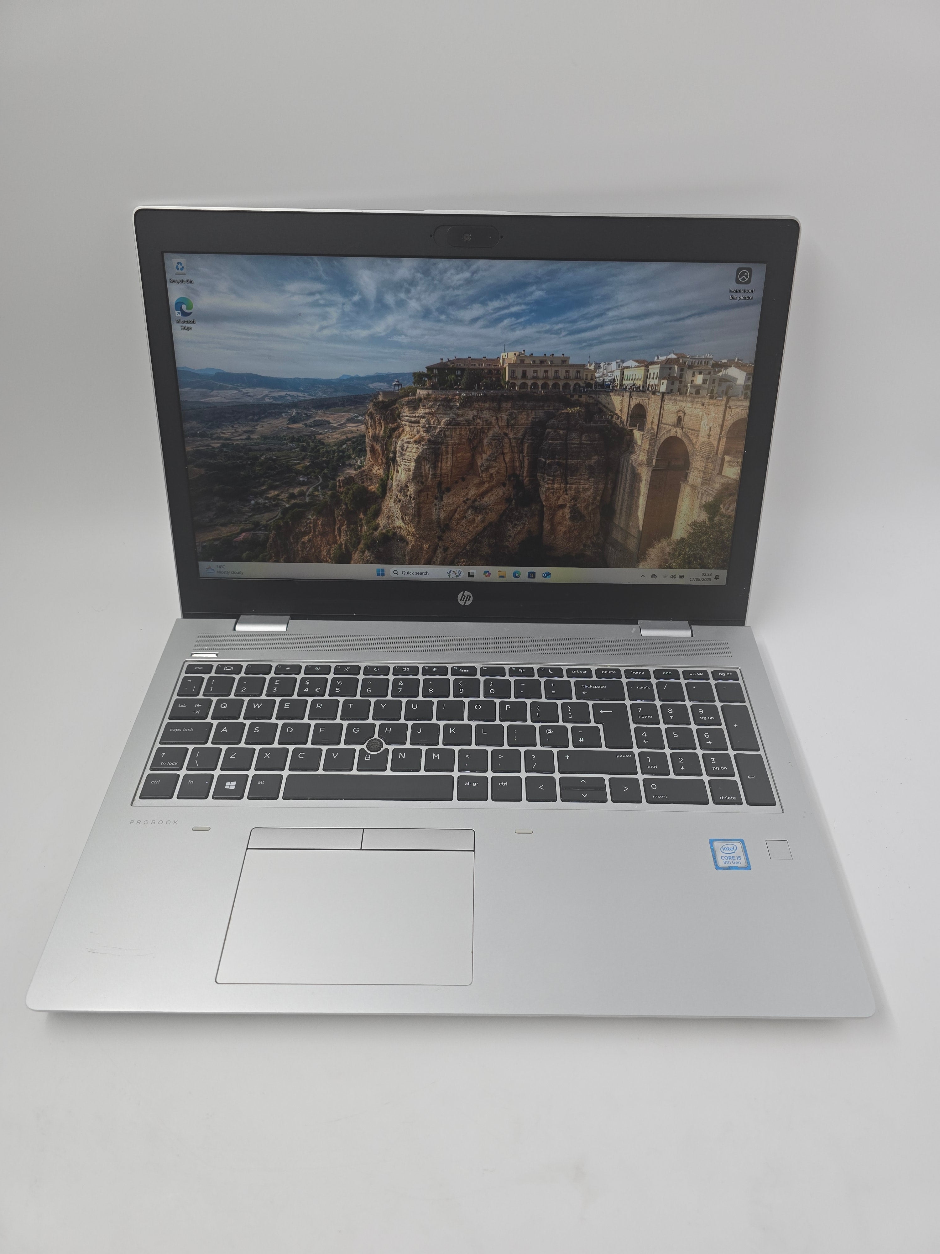 HP Laptop ProBook 650 G5 15.6" Screen i5 8th Gen 16GB RAM 256GB SSD W11