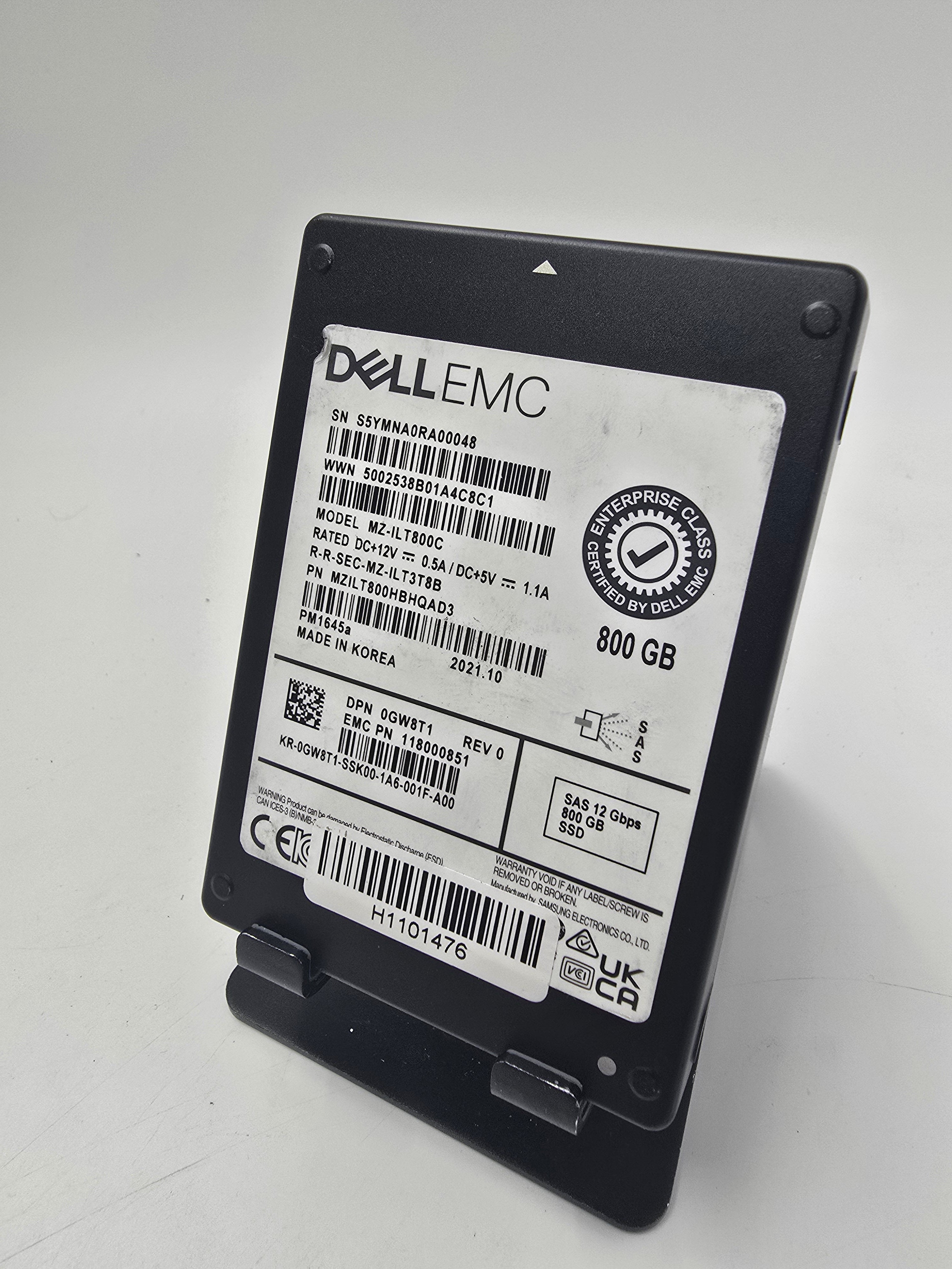 Dell Solid State Drive 800GB 2.5" SAS Enterprise SSD DP/N 0GW8T1