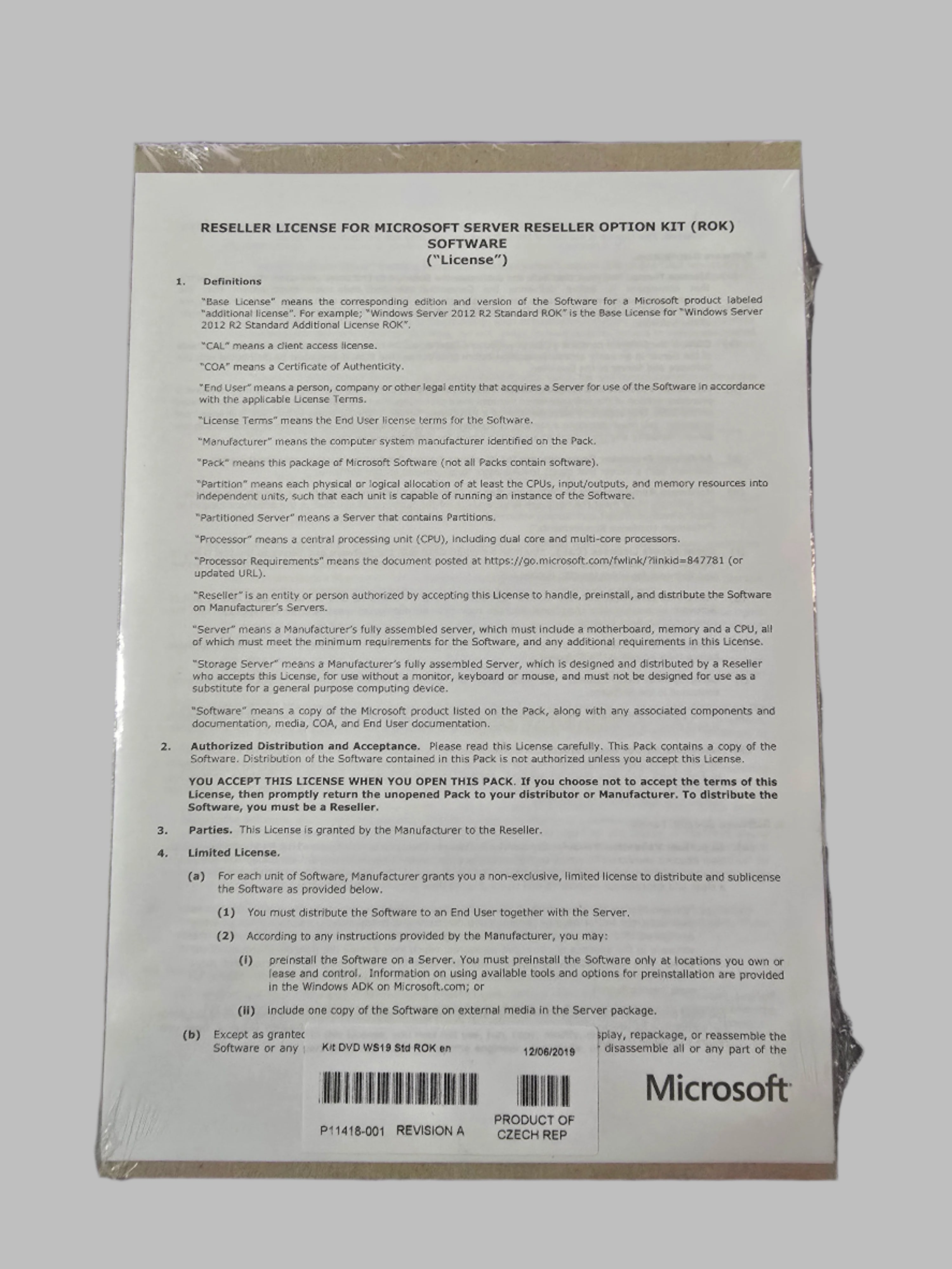 Microsoft Windows Server 2019 Standard ROK HPE 16 Core
