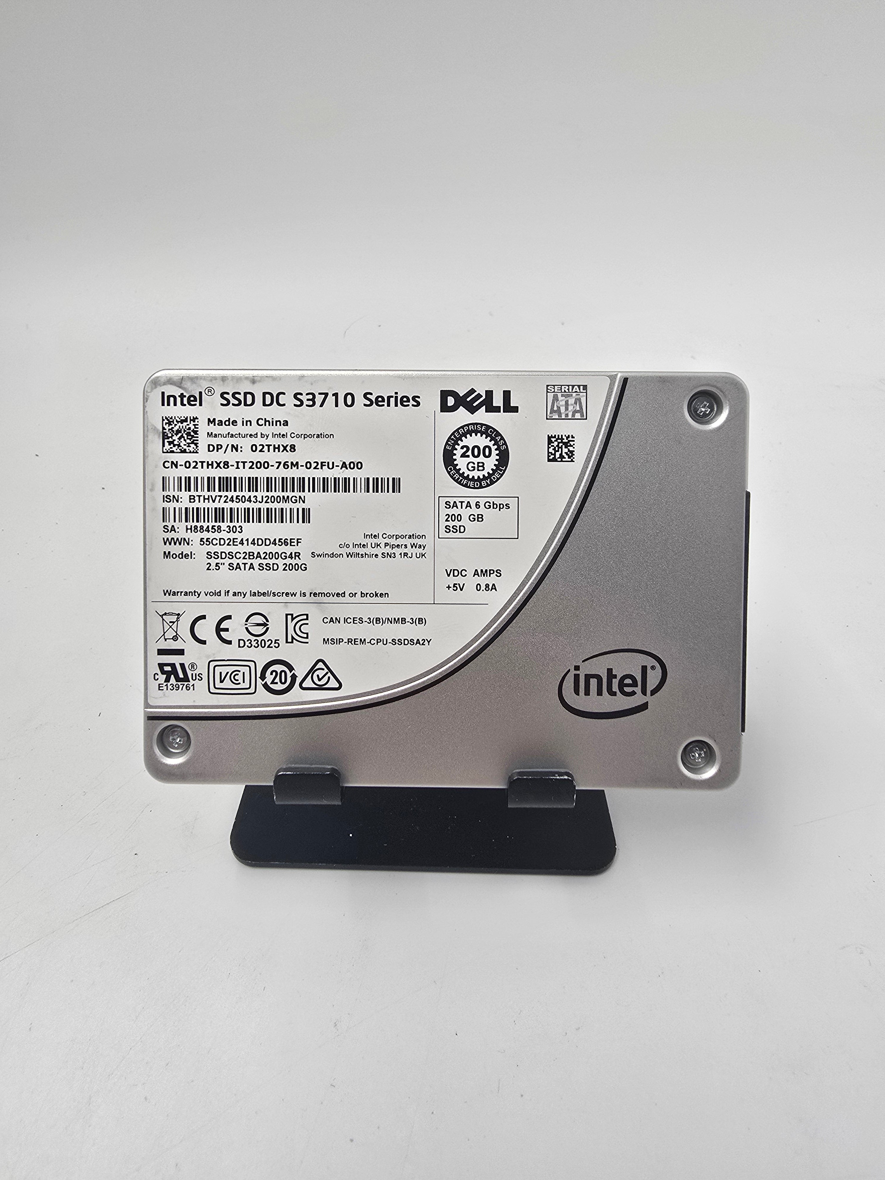 Dell Solid State Drive 200GB 2.5" SATA Enterprise SSD DP/N 02THX8