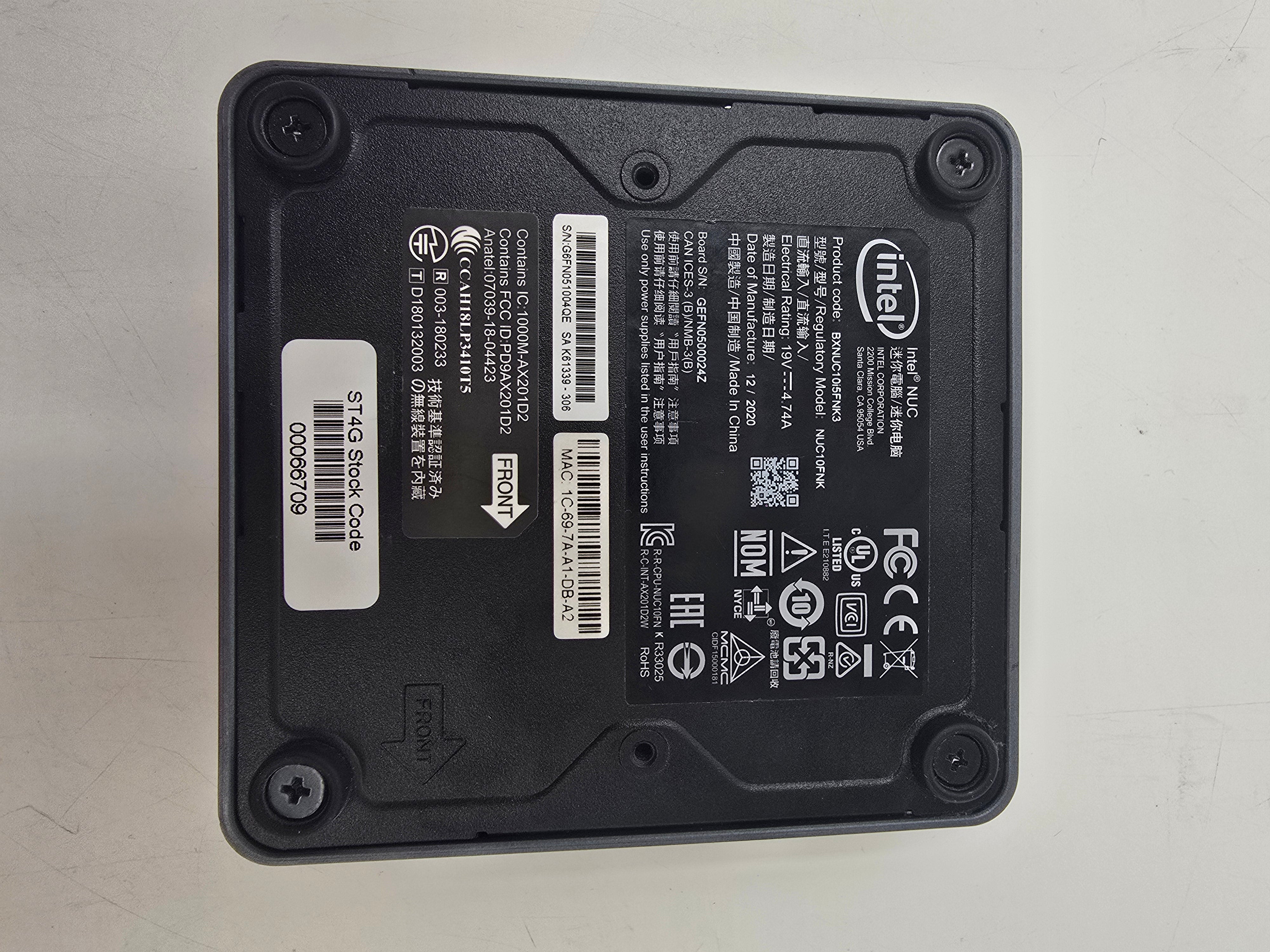 Intel Mini PC | NUC10FNK | i5 10th Gen | 16GB RAM | 250GB SSD | Windows 11 | Grade B