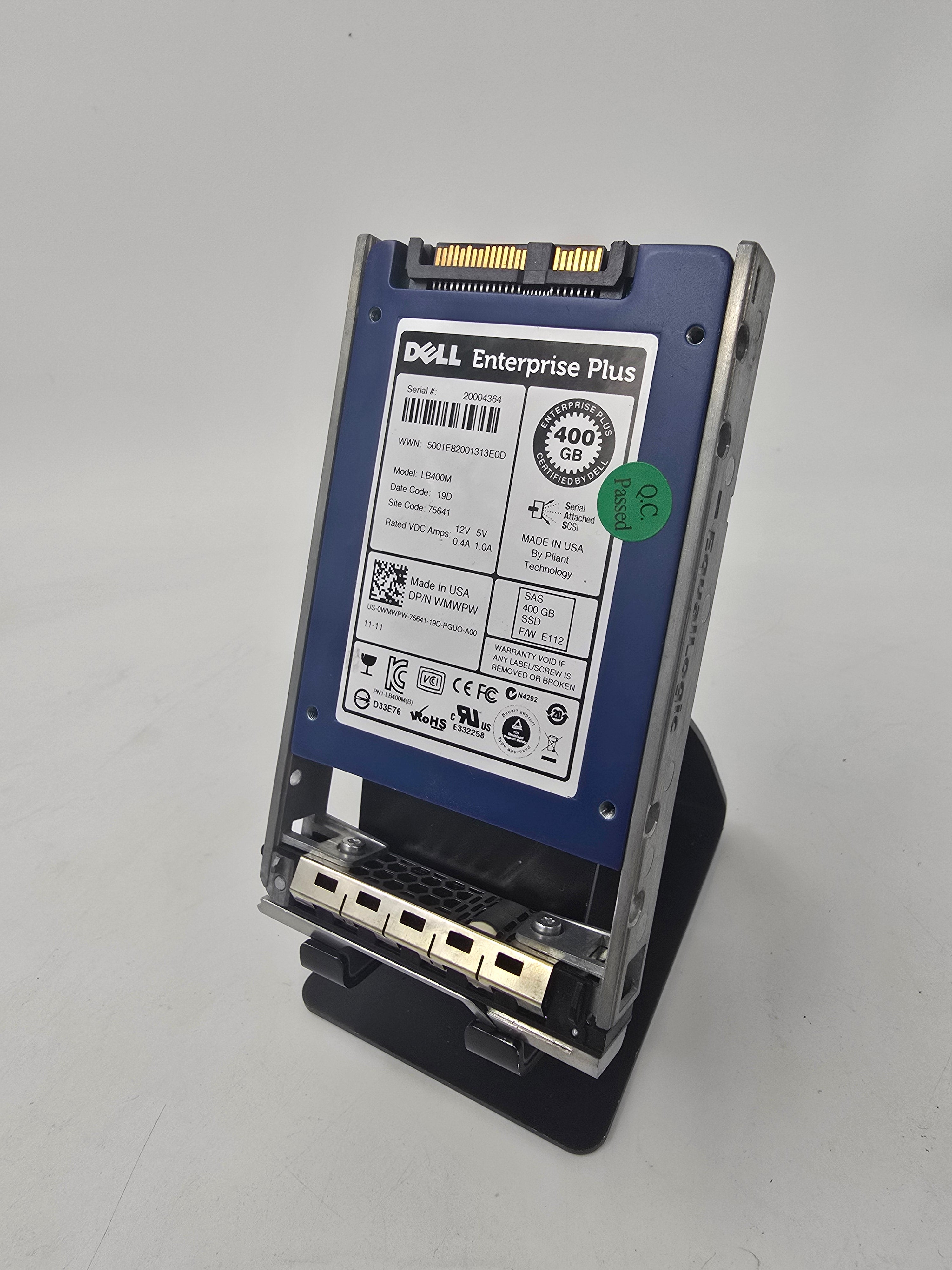 Dell EqualLogic Solid State Drive 400GB 2.5" SAS SSD LB400M DP/N WMWPW Lot of 2