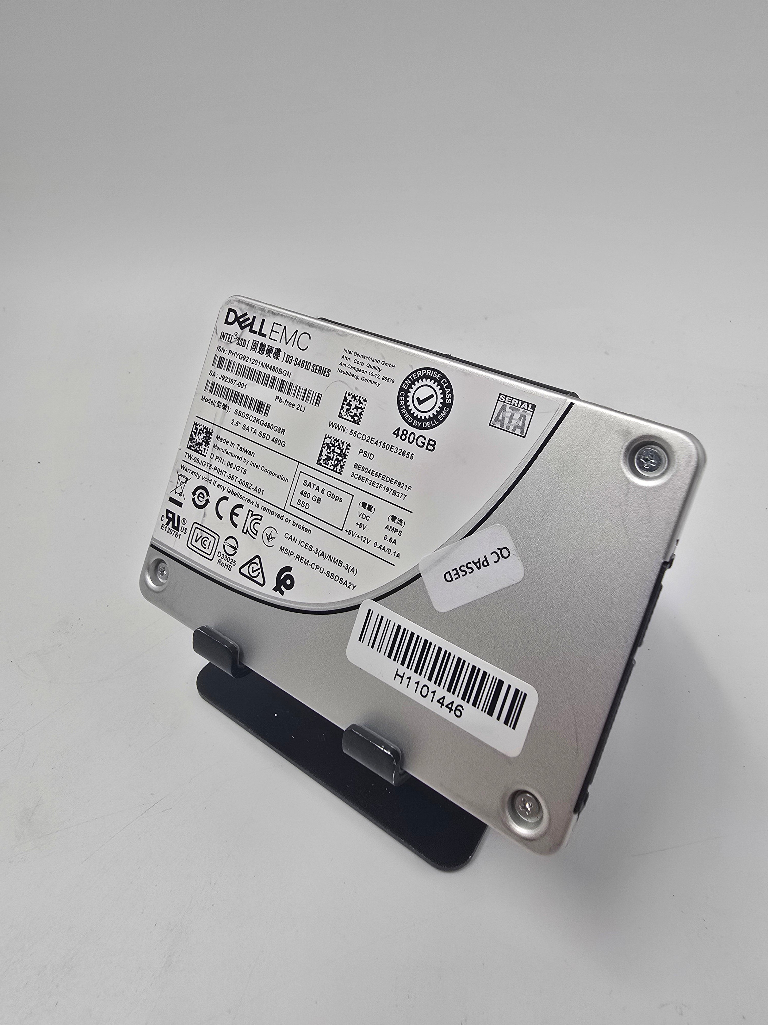Dell Solid State Drive 480GB 2.5" SATA Enterprise SSD DP/N 06JGT5