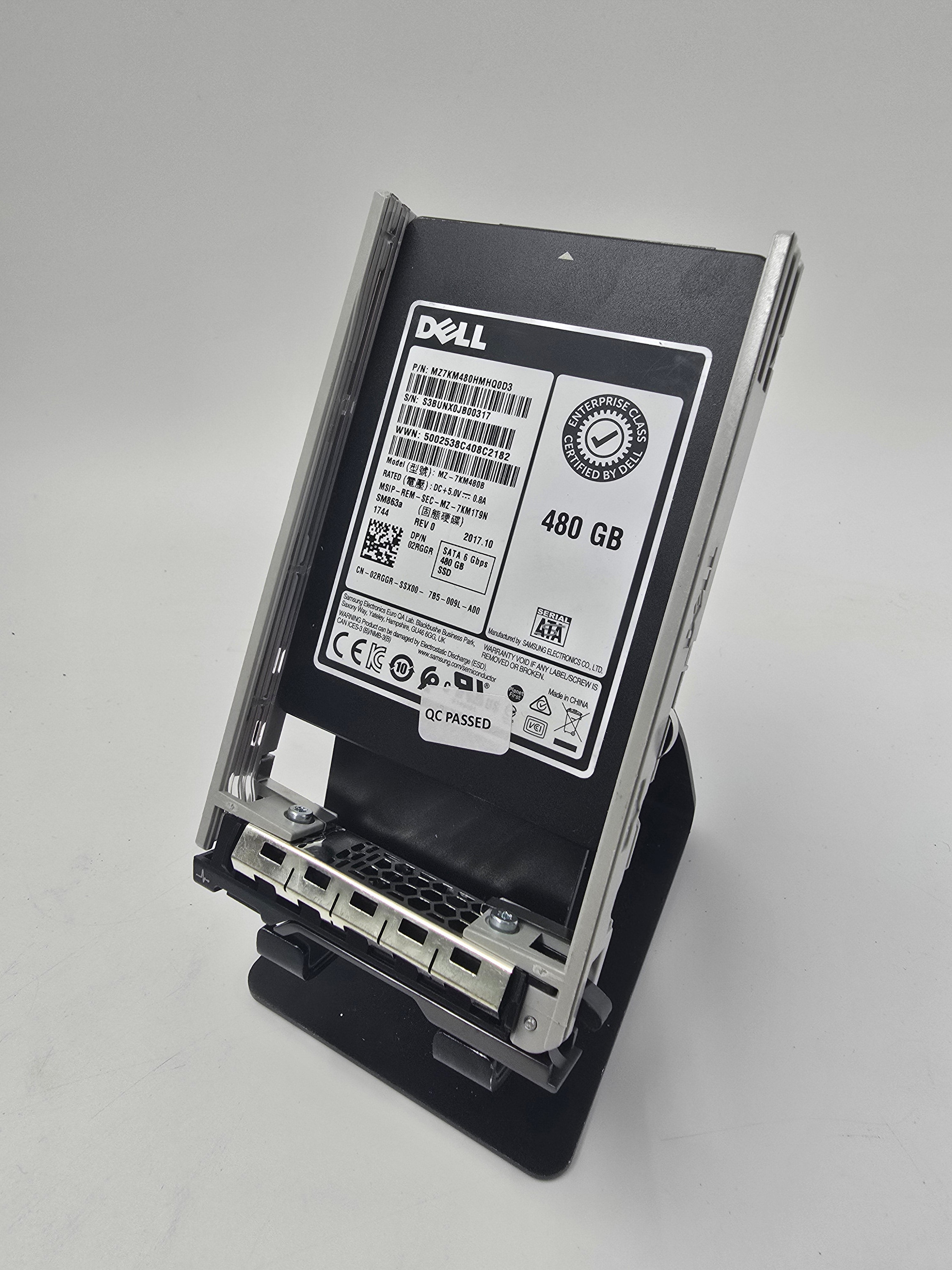 Dell Solid State Drive 480GB 2.5" SATA Enterprise SSD DP/N 02RGGR