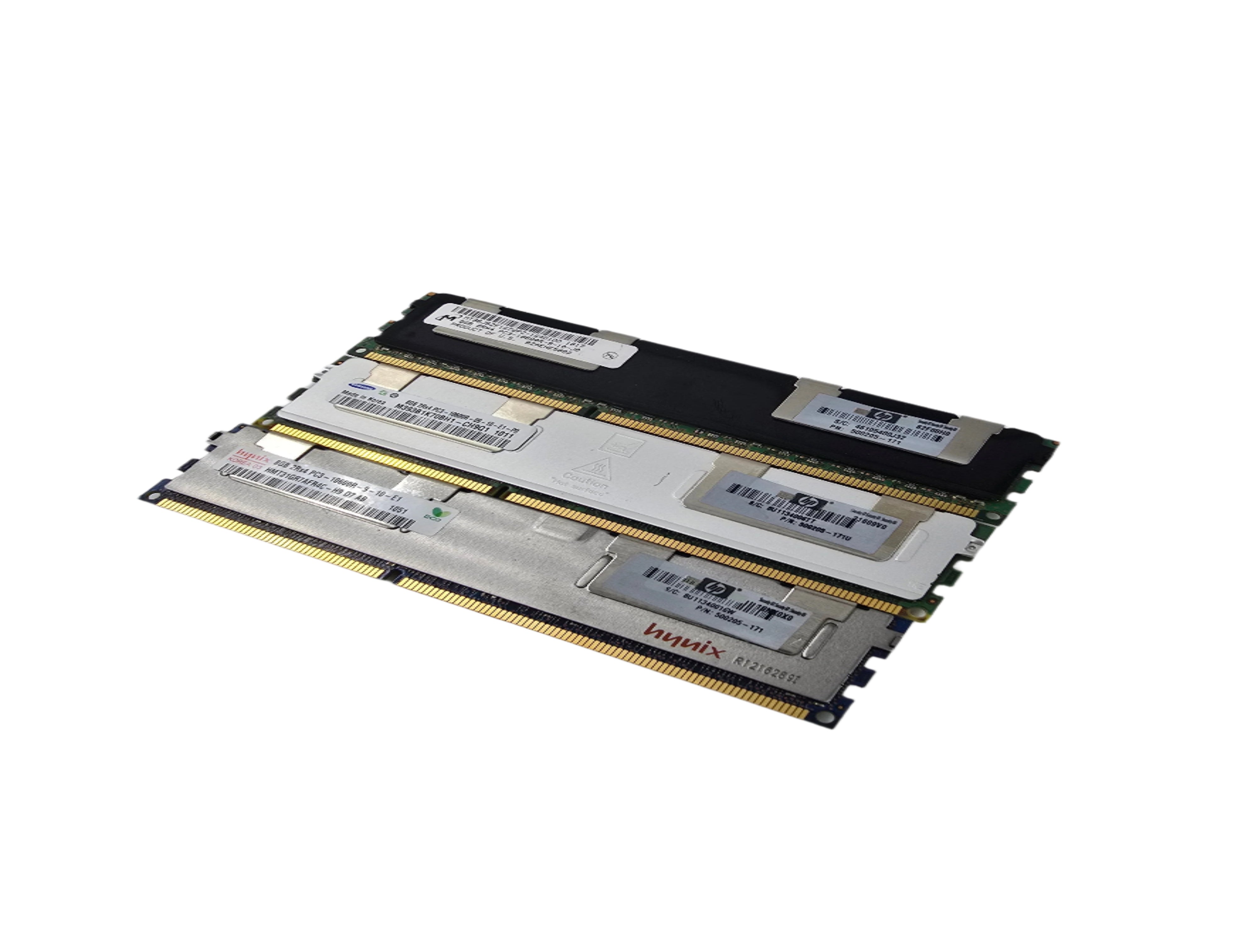 Server RAM 192GB (24x 8GB) 2Rx4 PC3 10600R HP P/N 500205-171U Lot of 24