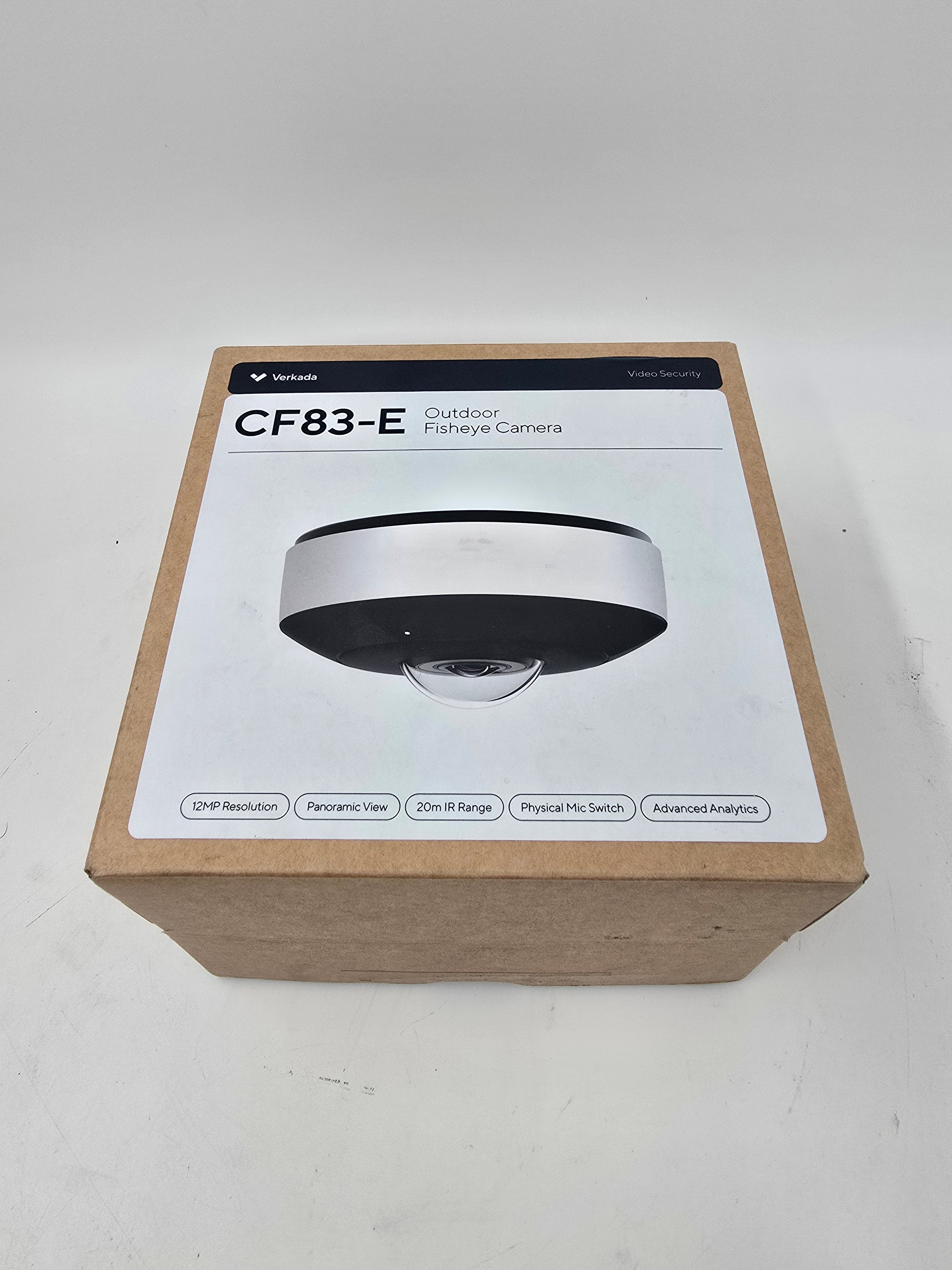 Verkada Outdoor Fisheye Camera CF83-E 12MP Resolution 20m IR Range Open Box