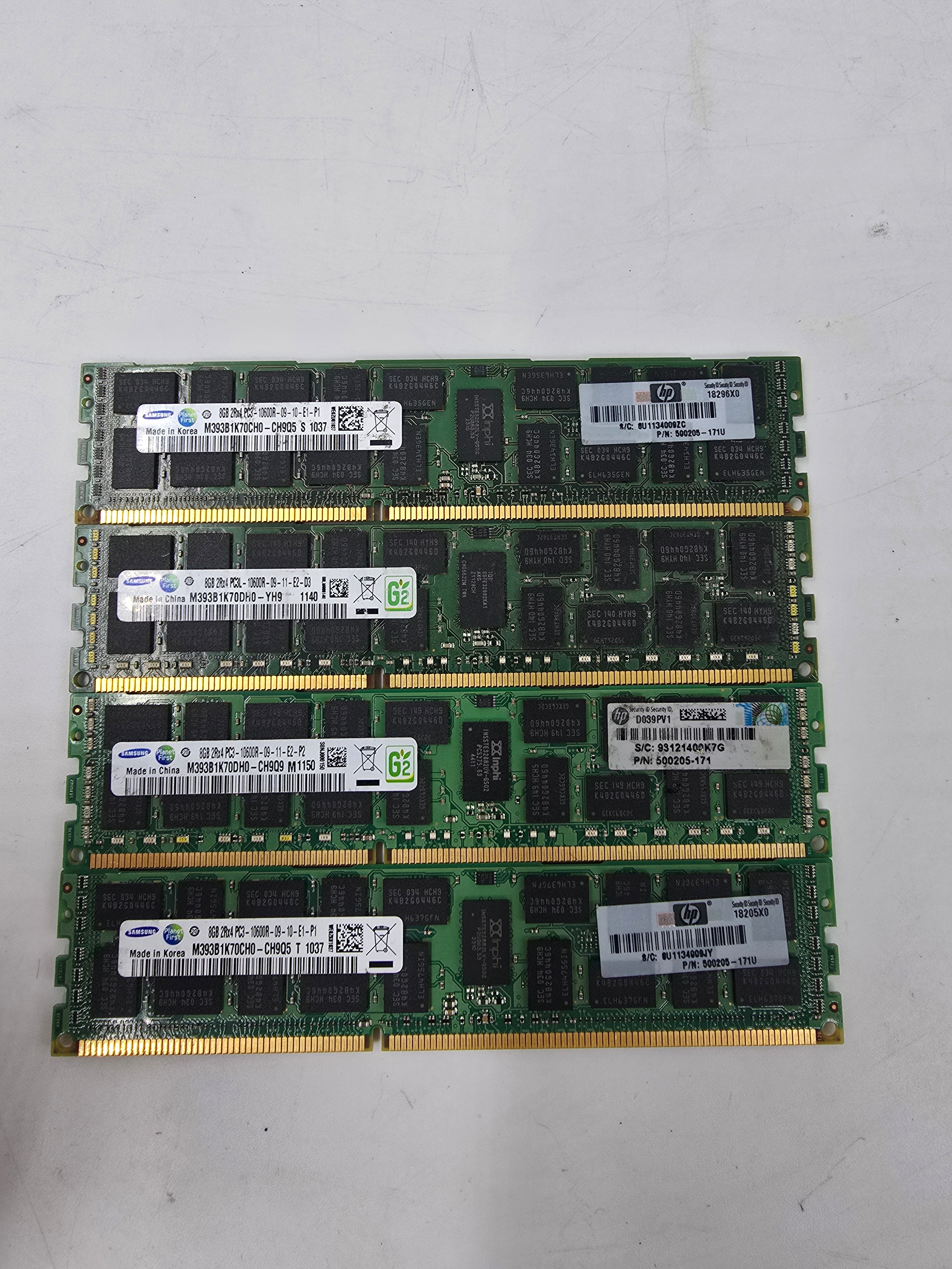 Server RAM 208GB (26x 8GB) 2Rx4 PC3 10600R Samsung SK Hynix Lot of 26