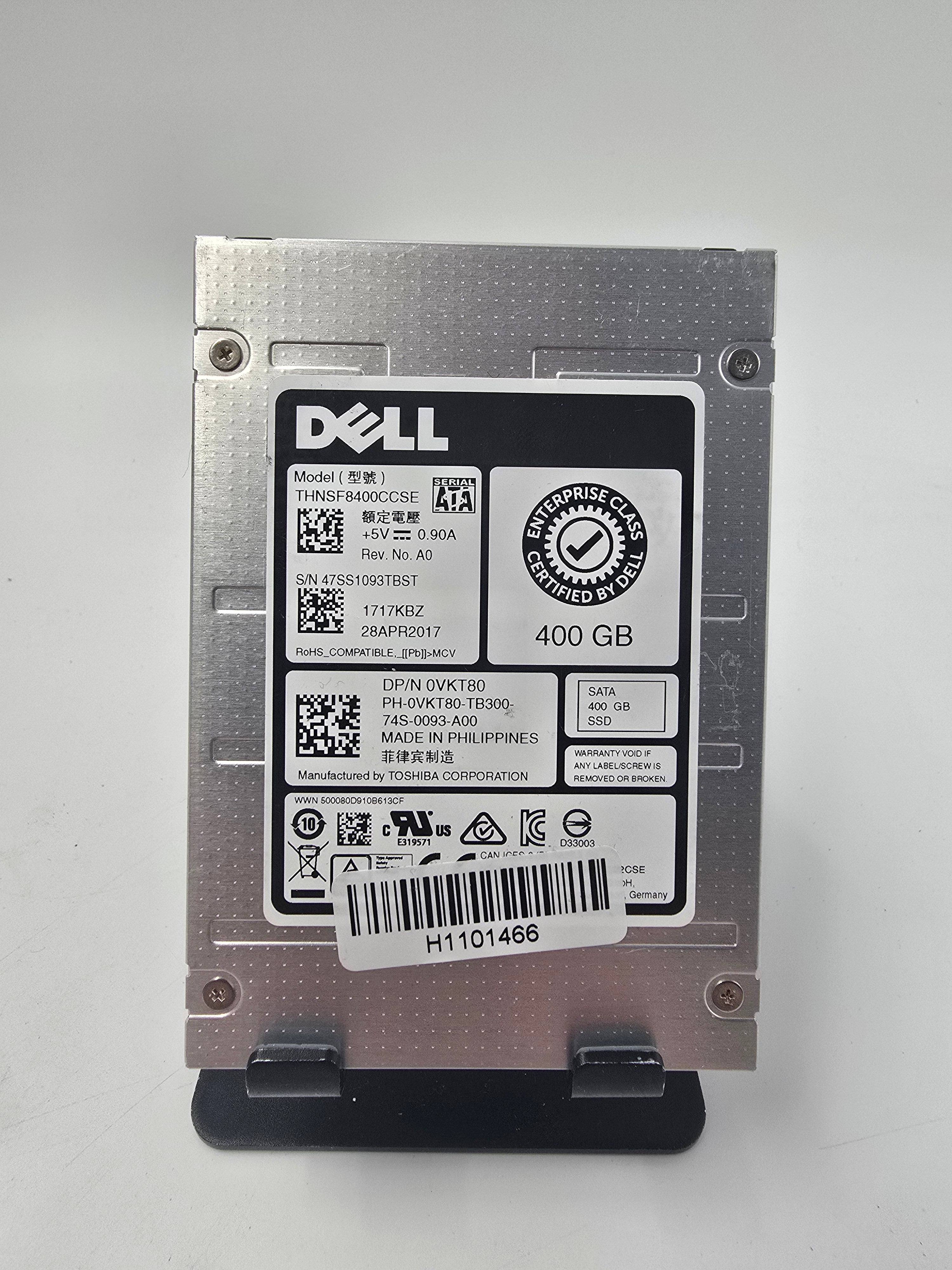 Dell Solid State Drive 400GB 2.5" SATA Enterprise SSD DP/N 0VKT80