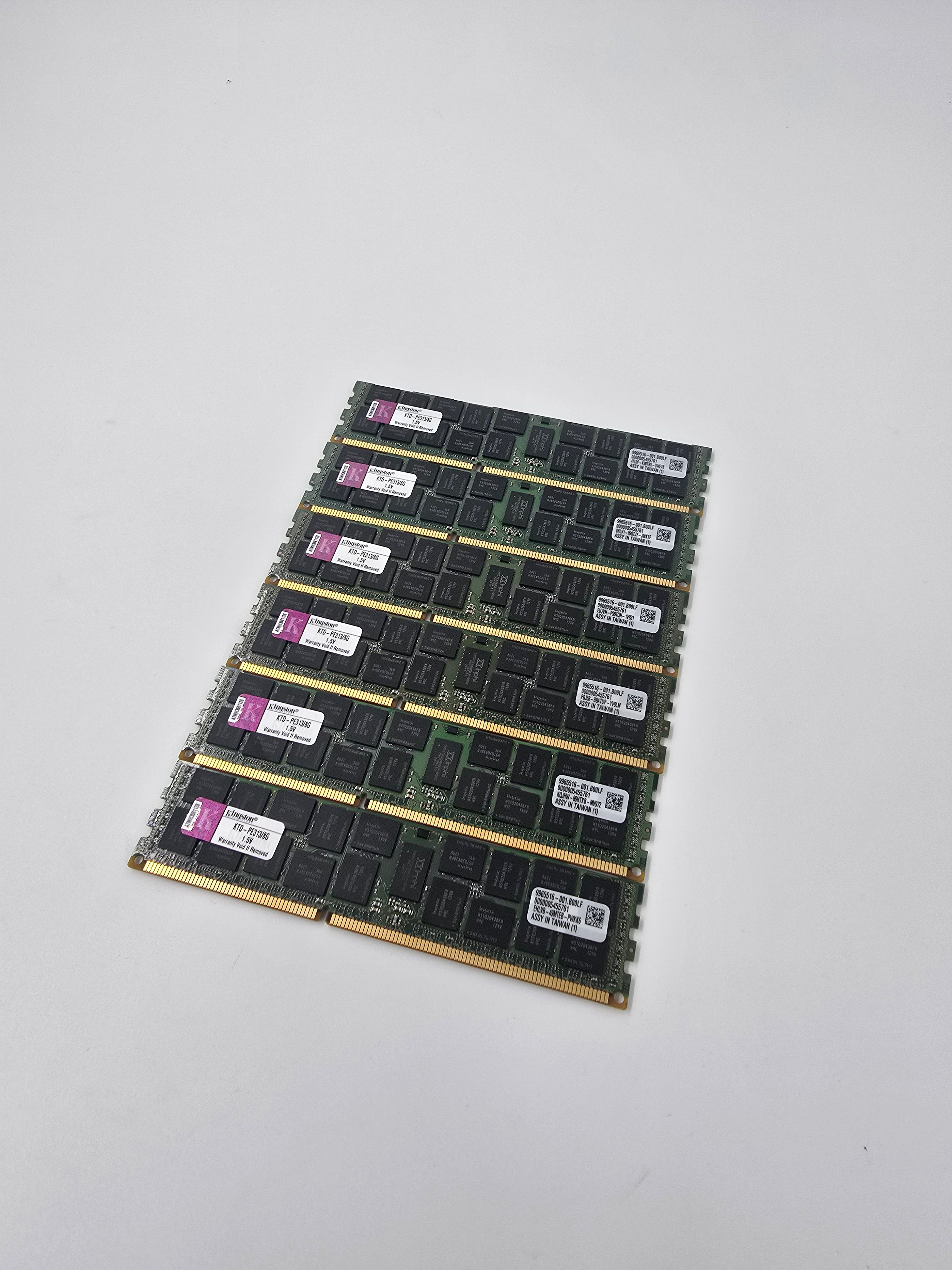 Kingston Server RAM DDR3 1333MT/s ECC Registered 2RX4 1.5V 240 Pin Lot of Six