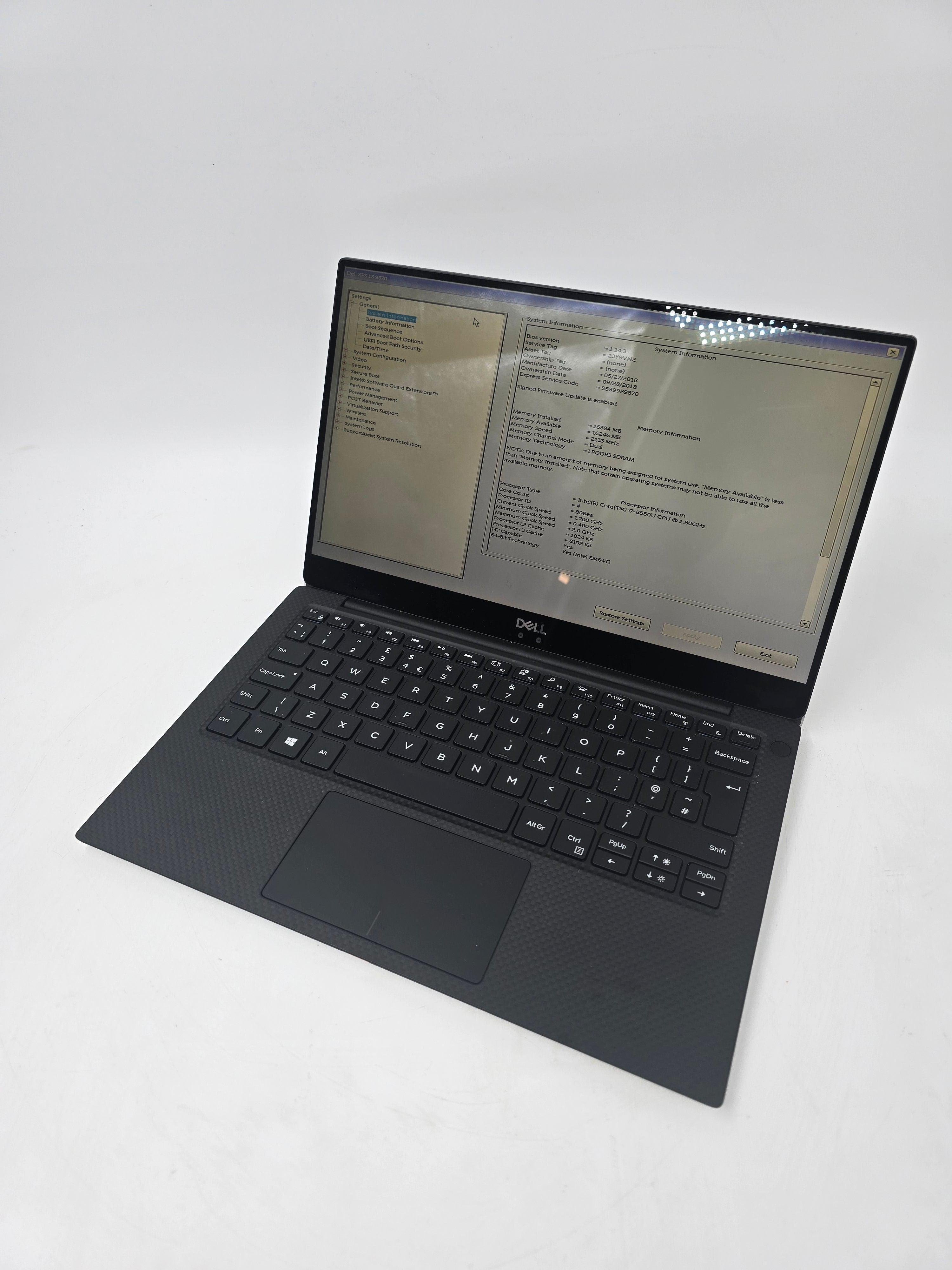 Dell Laptop XPS 13 9370 13" TouchScreen i7 8th Gen 16GB RAM 512GB SSD No OS