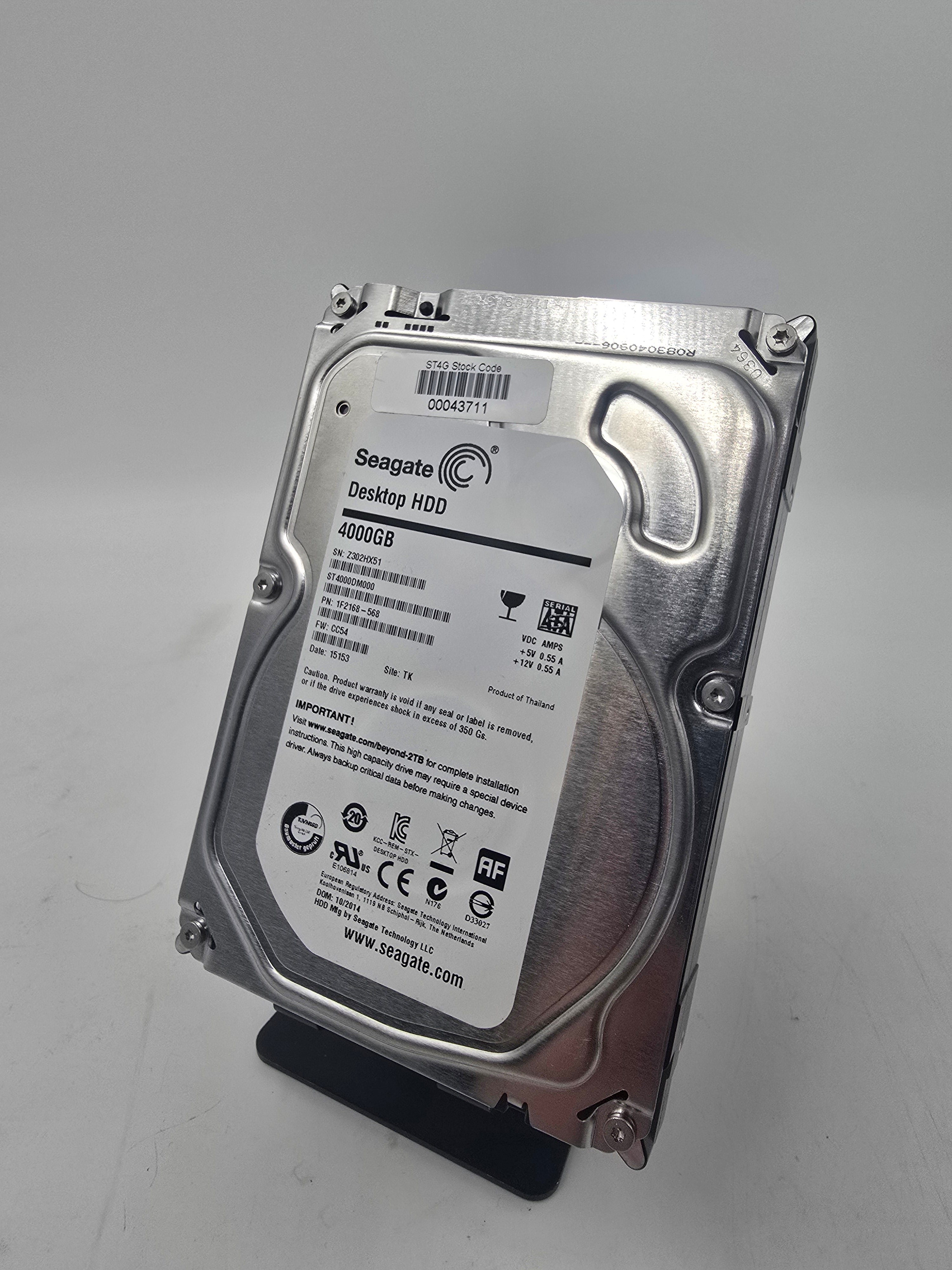 Seagate Hard Disk Drive 4TB LFF 3.5" SATA 6Gbps ST4000DM000