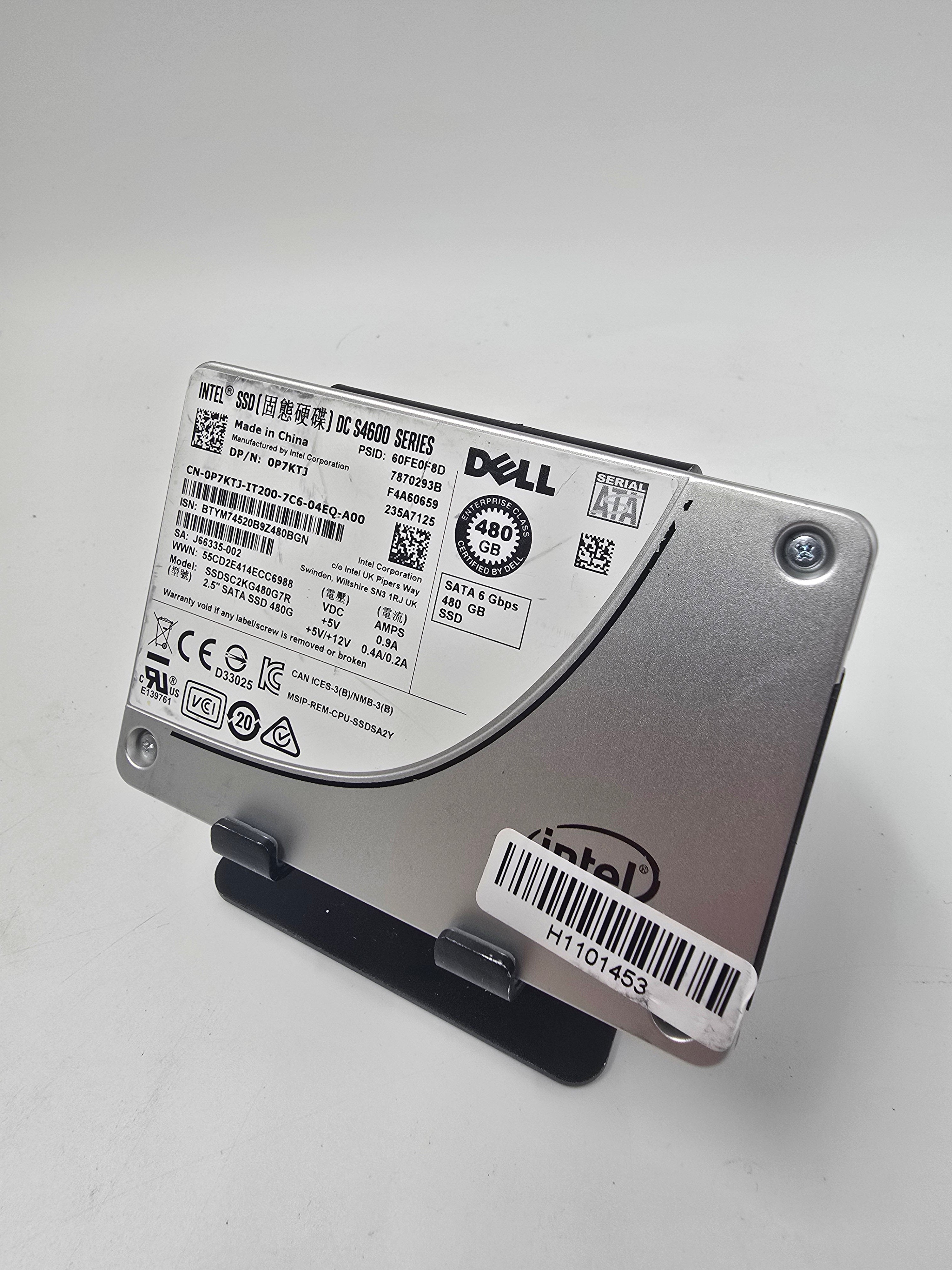 Dell Solid State Drive 480GB 2.5" SATA Enterprise SSD DP/N 0P7KTJ