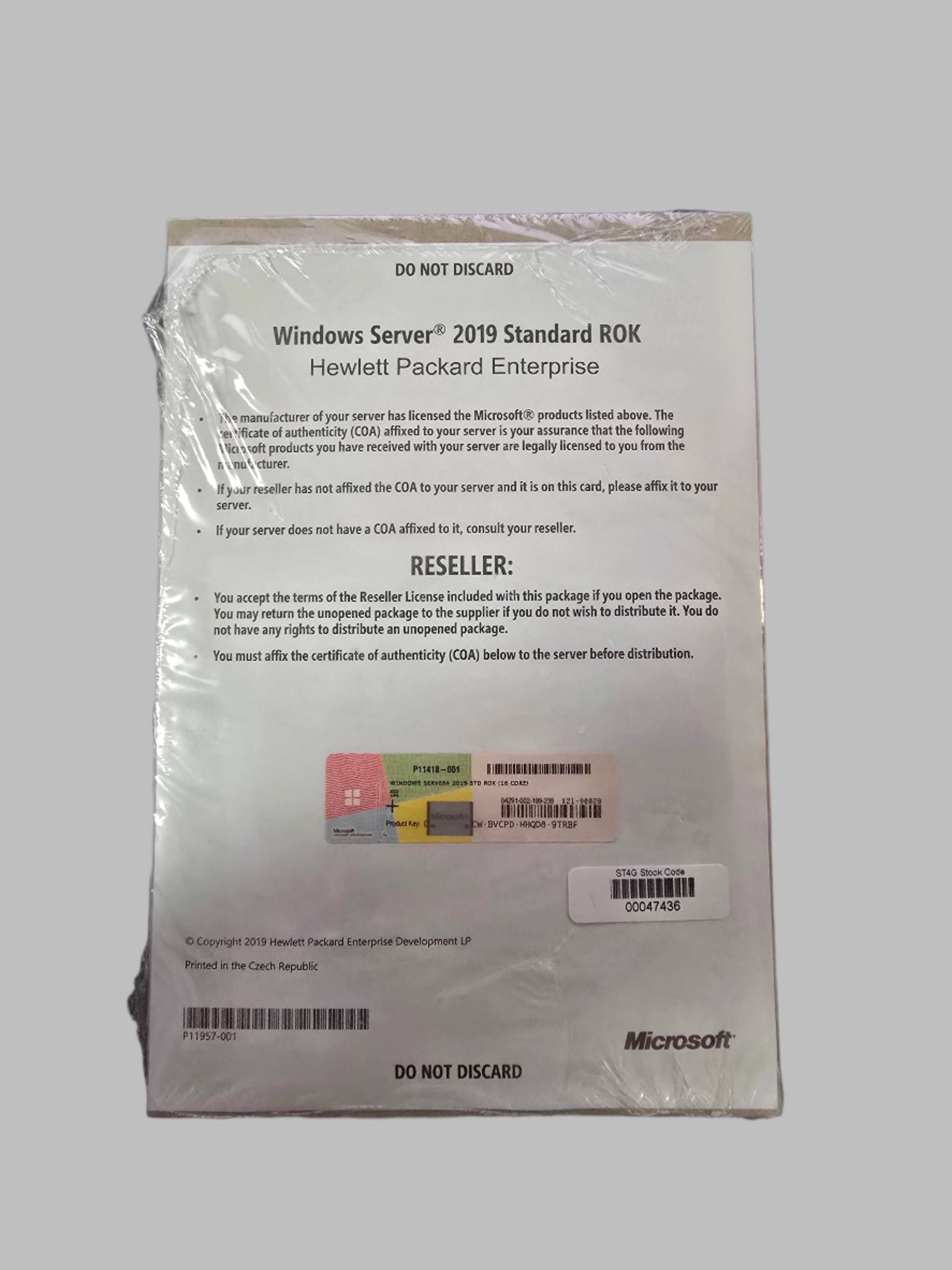 Microsoft Windows Server 2019 Standard ROK HPE 16 Core